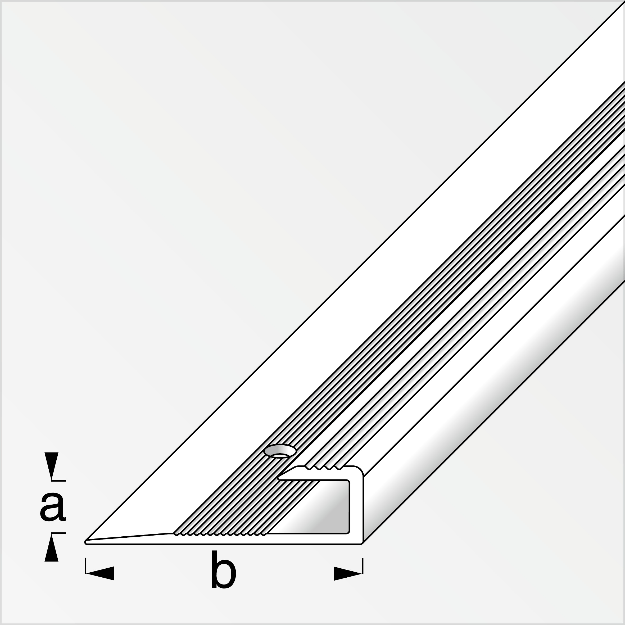 alfer Einfass-Profil 1 m, 26 x 5 mm Aluminium eloxiert messing