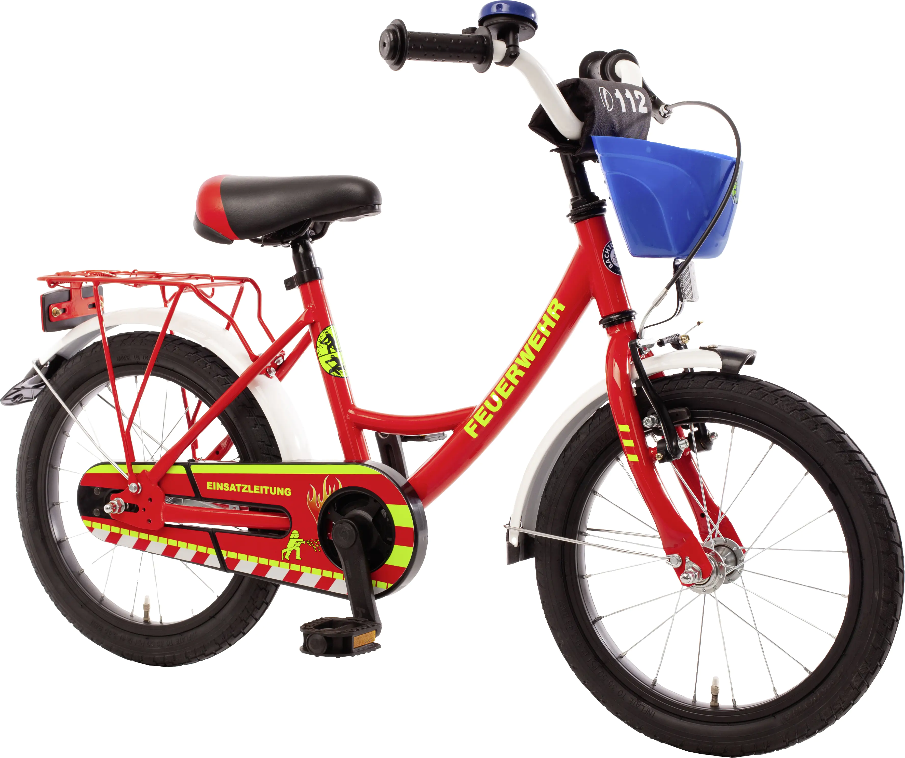 Bachtenkirch Kinderfahrrad Feuerwehr 16 Zoll feuerrot
