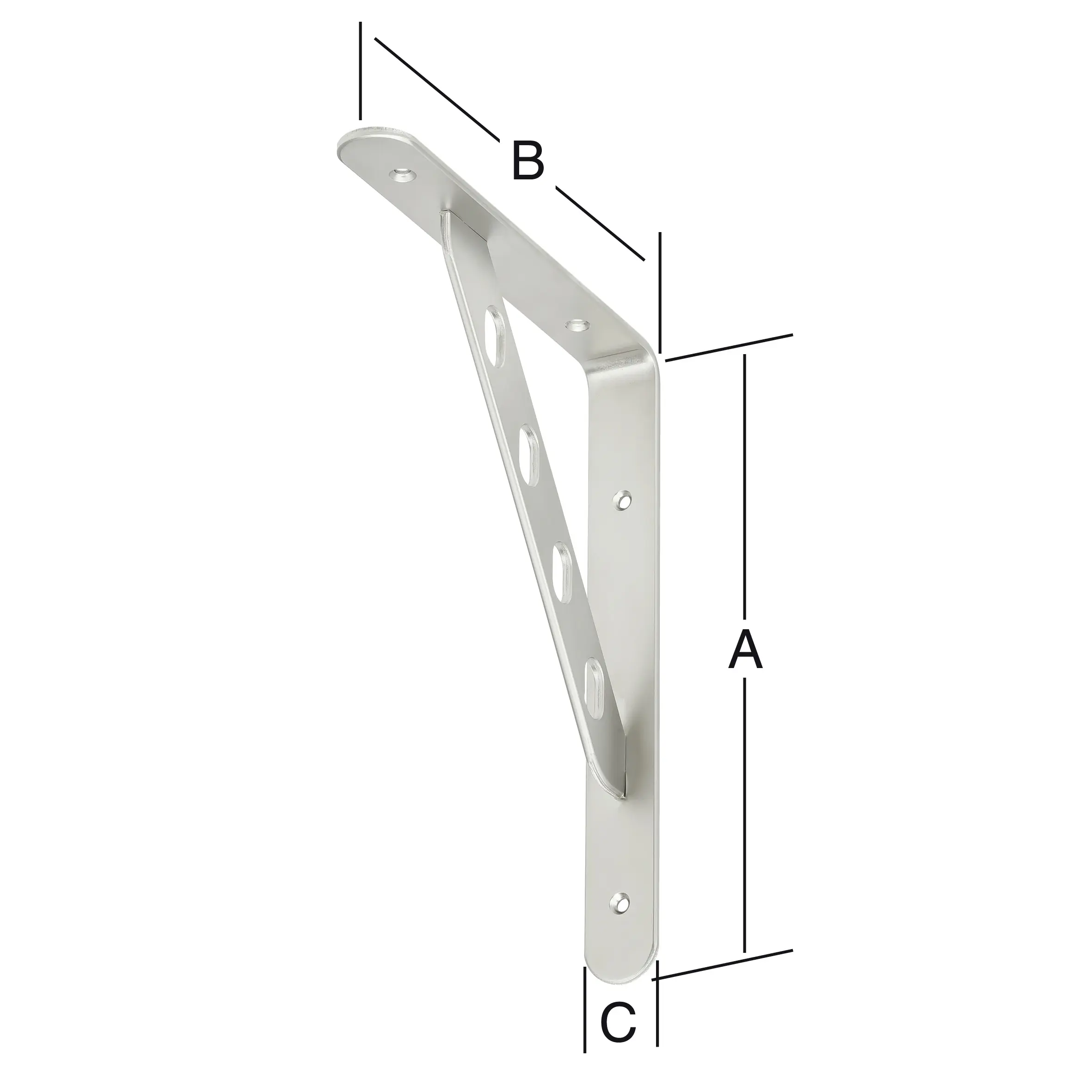 Vormann Alpha Line Garderobenkonsolen nickelmatt 25 x 20 cm