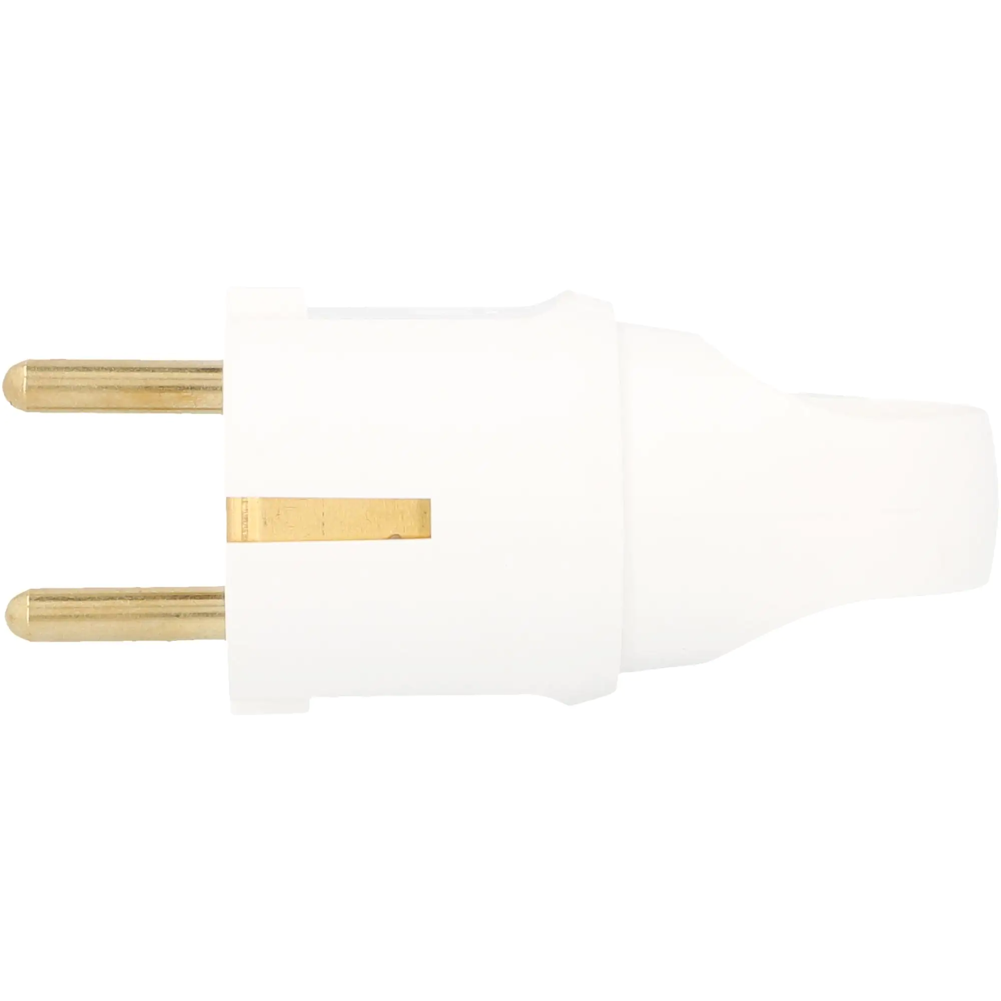 LEGRAND Schutzkontakt-Stecker Knickschutz mit Ausziehhilfe weiß