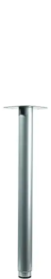 Hettich Tischbein 5,0 x 60 - 90 cm Stahl silber - 1 Stück