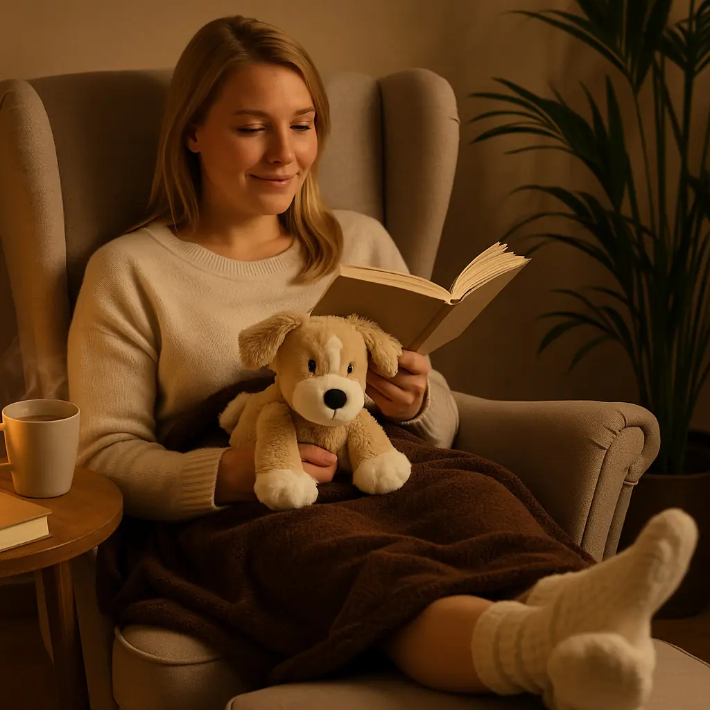 Warmies Wärmekuscheltier Unser Welpe braun 
