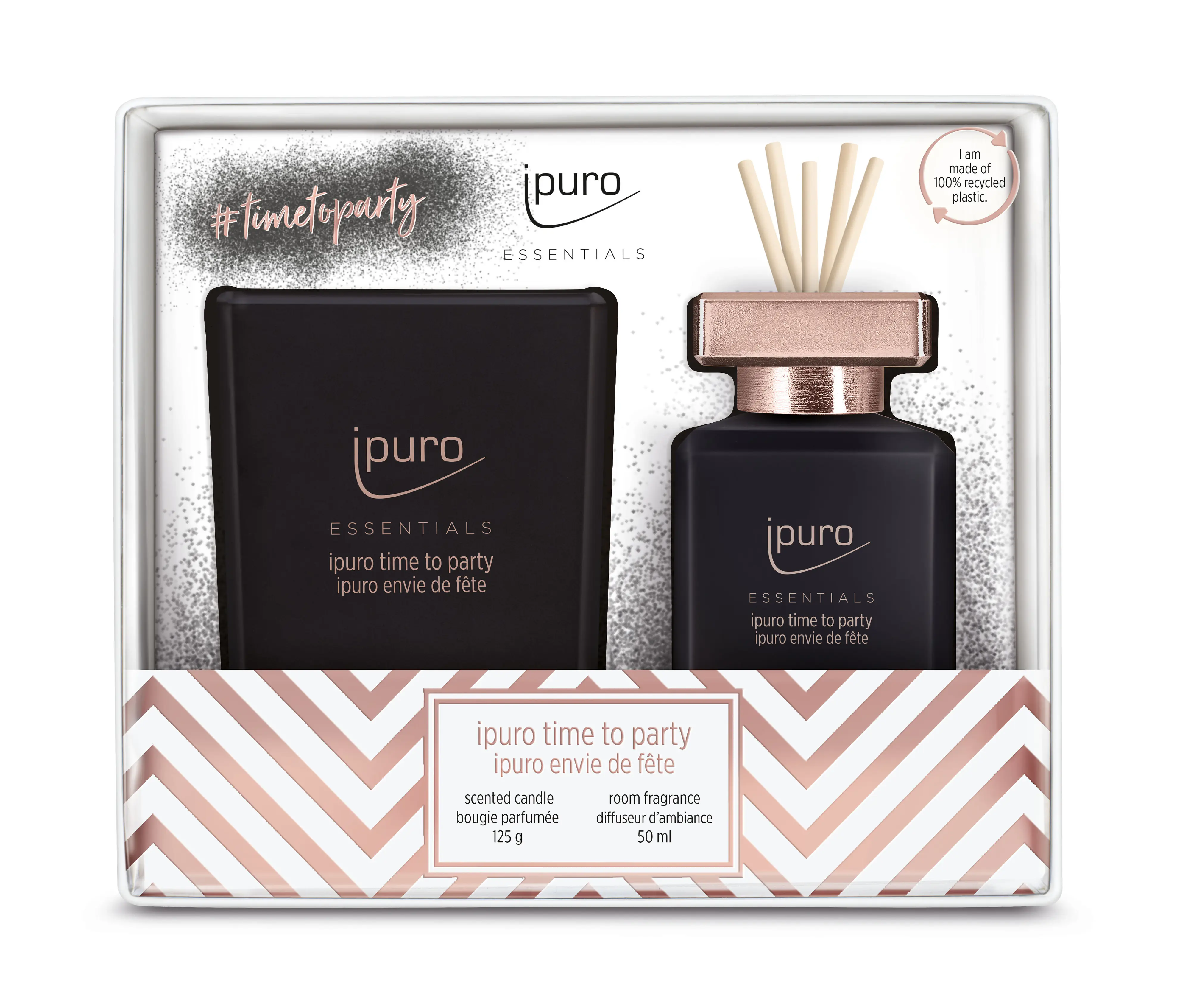 ipuro Raumduft & Duftkerze Essentials time to party 50 ml + 125 g