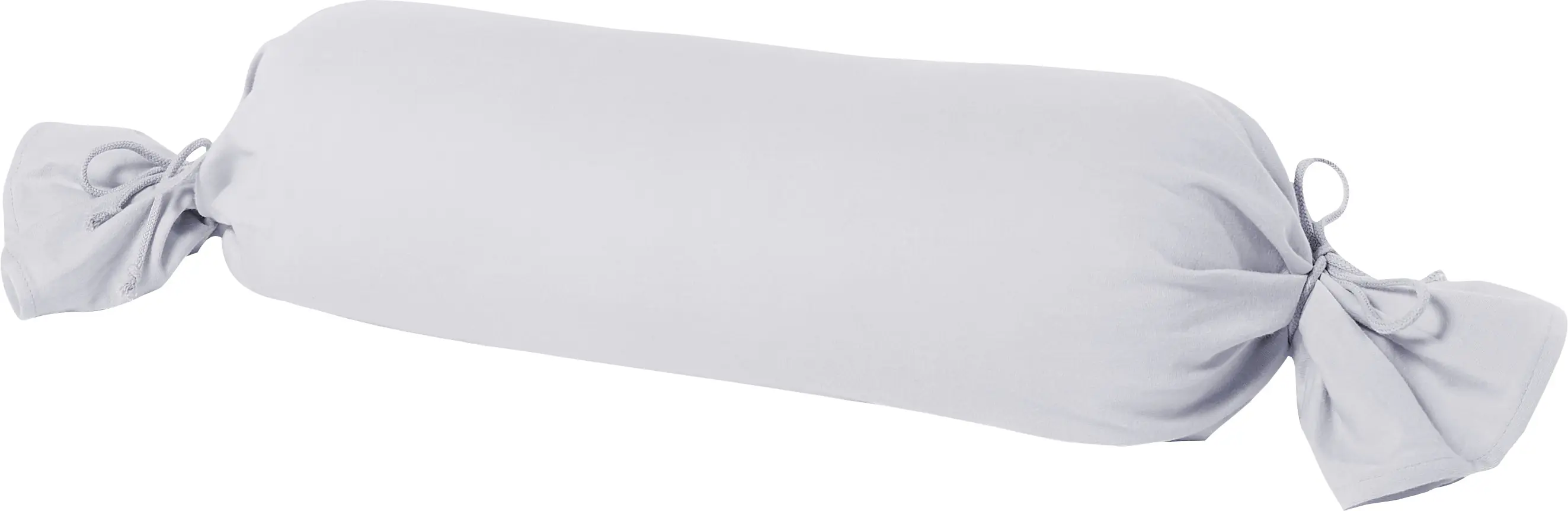 Mako Kissenbezug Feinjersey für Nackenrolle 15 x 40 cm hellgrau 