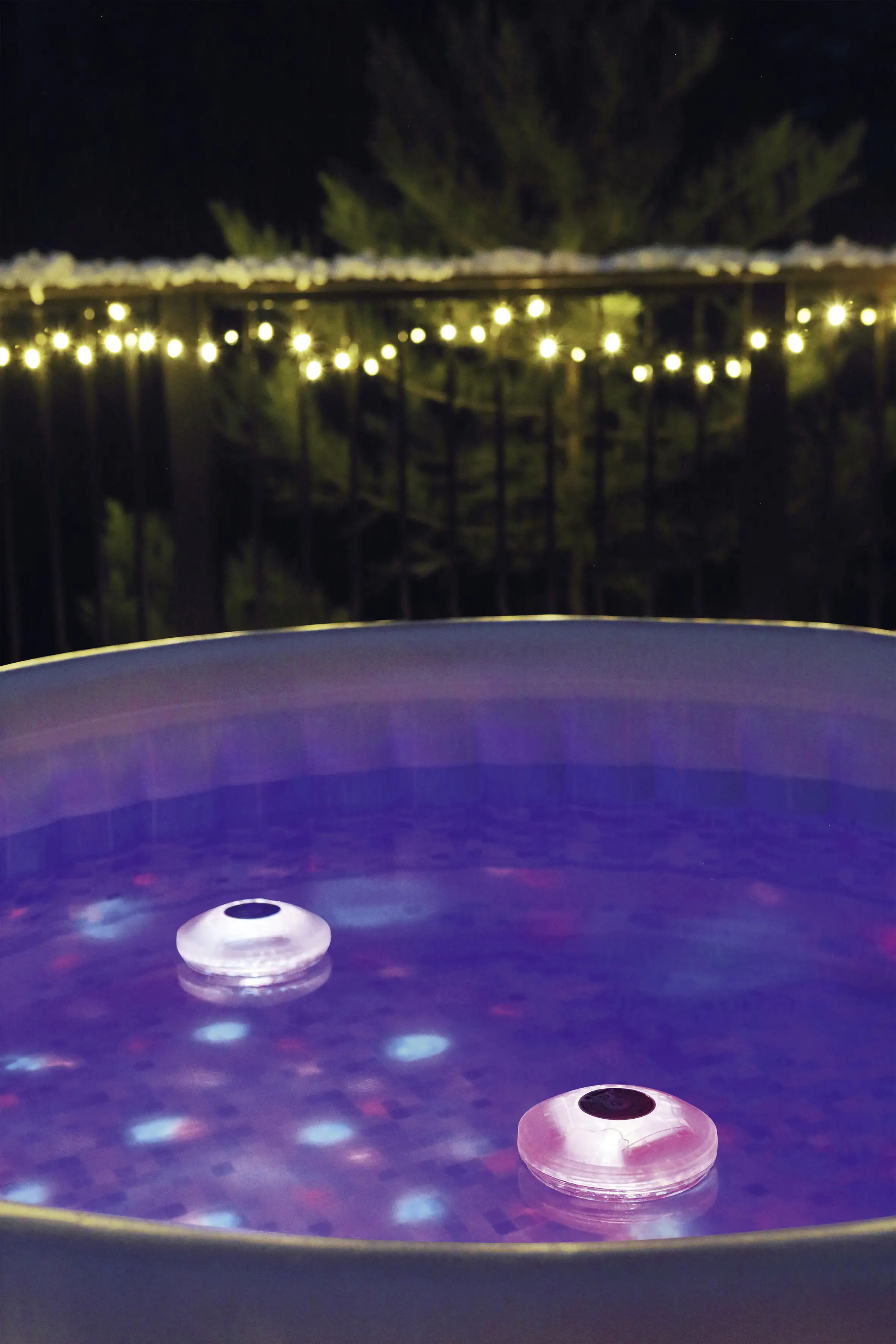 Bestway Flowclear Schwimmende batteriebetriebene LED-Poolleuchte Ø14 cm