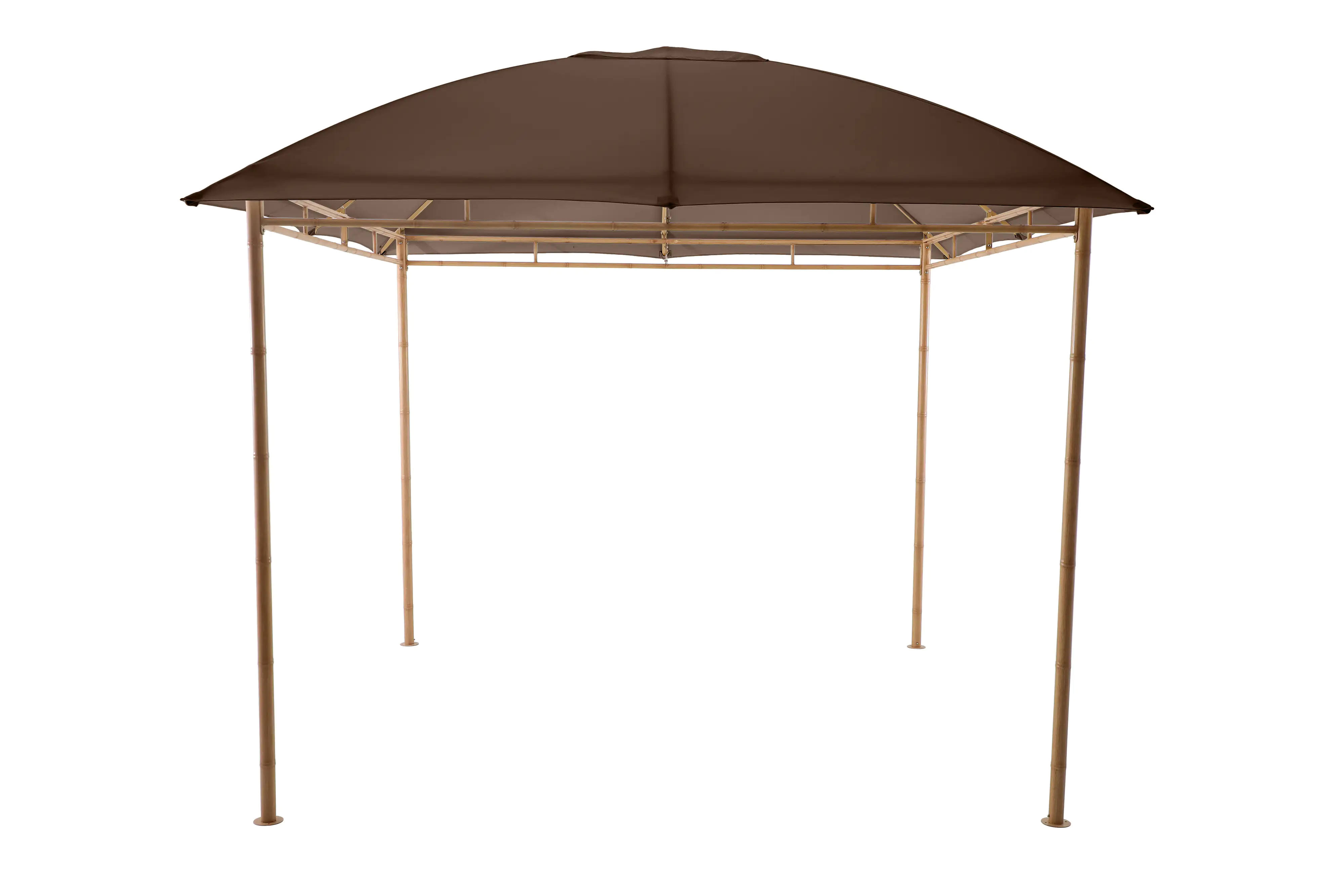 Primaster Pavillon Bambus Metall 300 x 300 cm braun