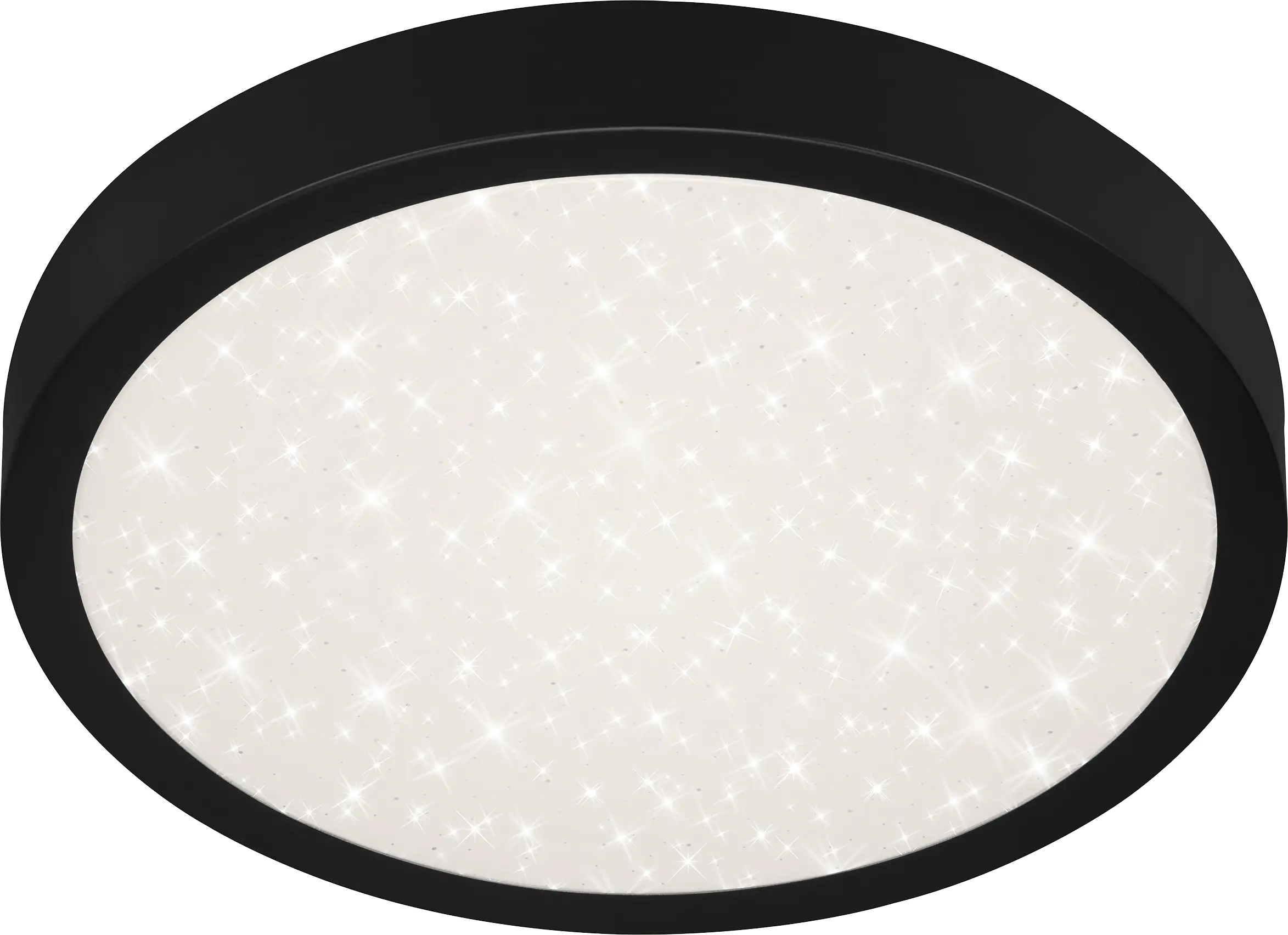 Di-Ka LED Deckenleuchte Runa schwarz mit Sternencover Metallrahmen schwarz