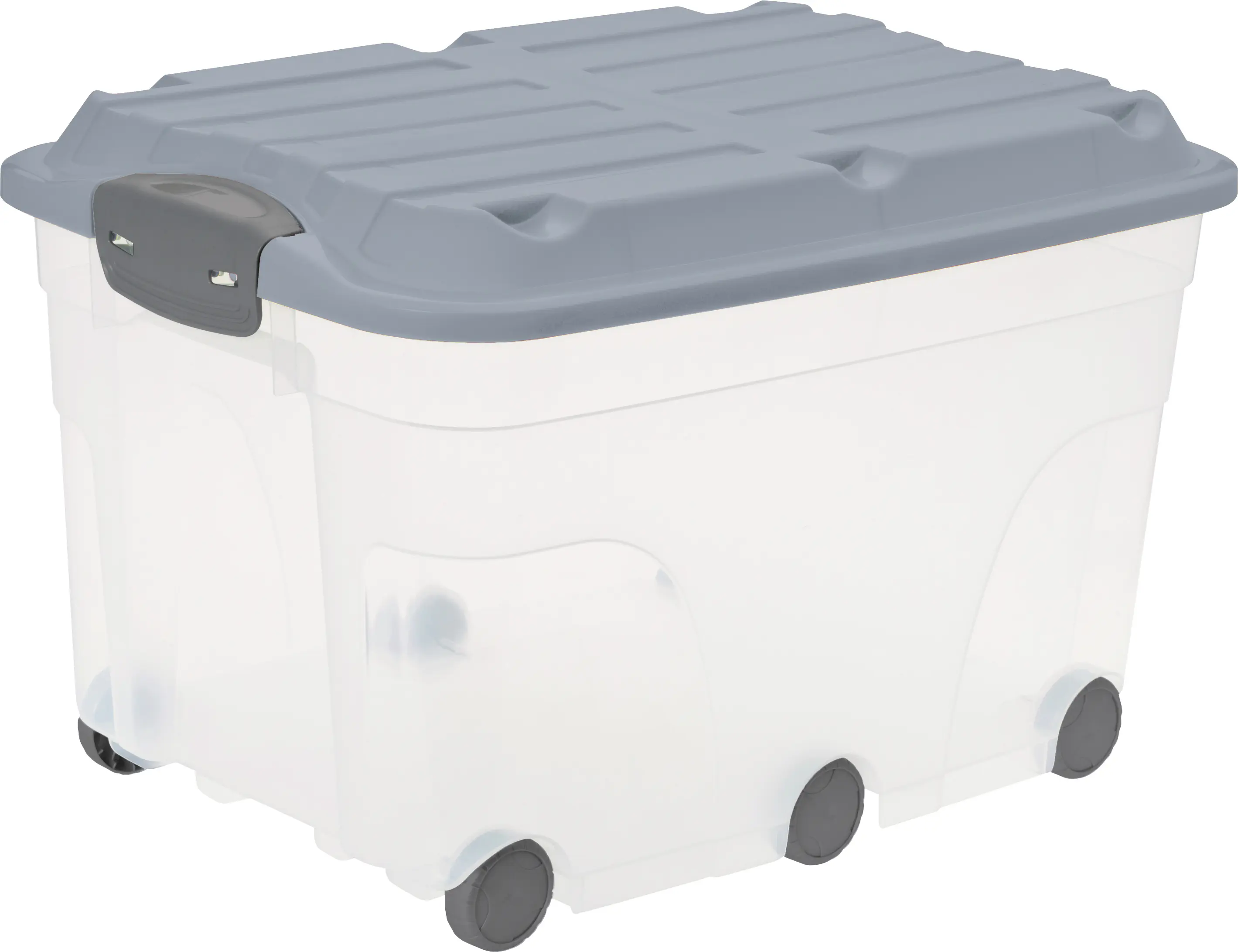 Rotho Aufbewahrungsbox mit Deckel 59,5 x 40 cm 57 L misty blau 