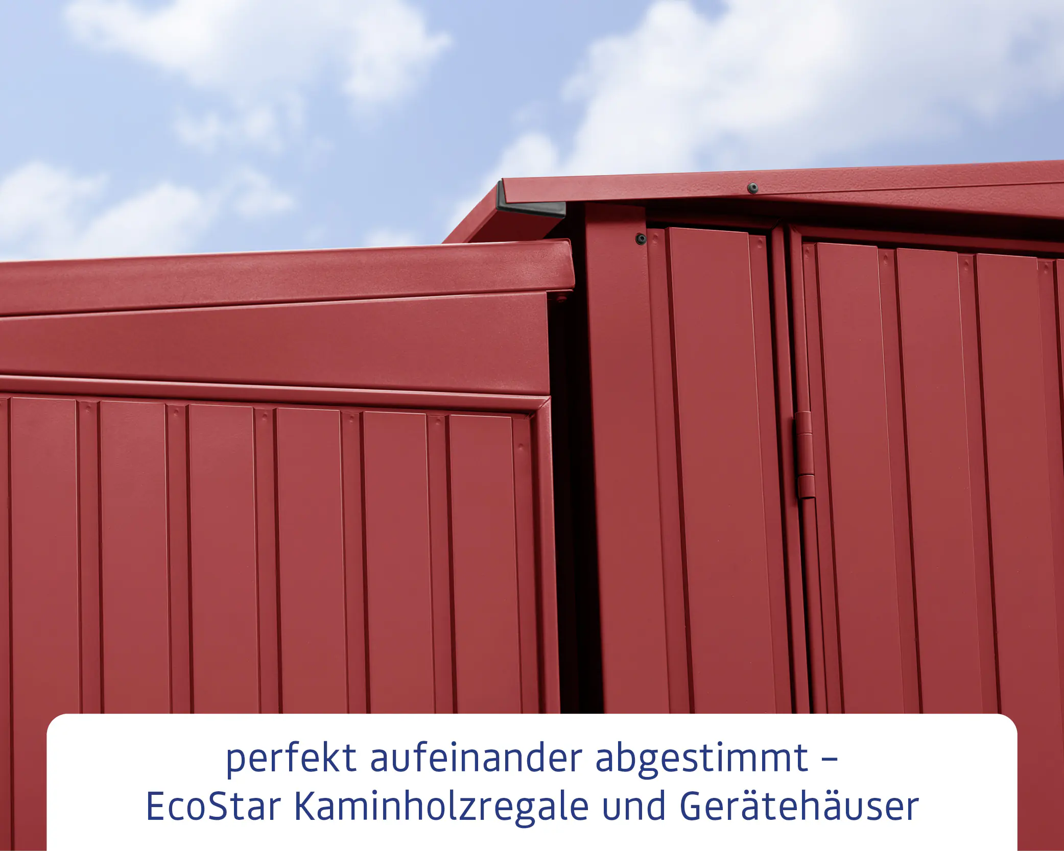 Ecostar Kaminholzregal Trend-V Typ 1, purpurrot, mit Verstrebung