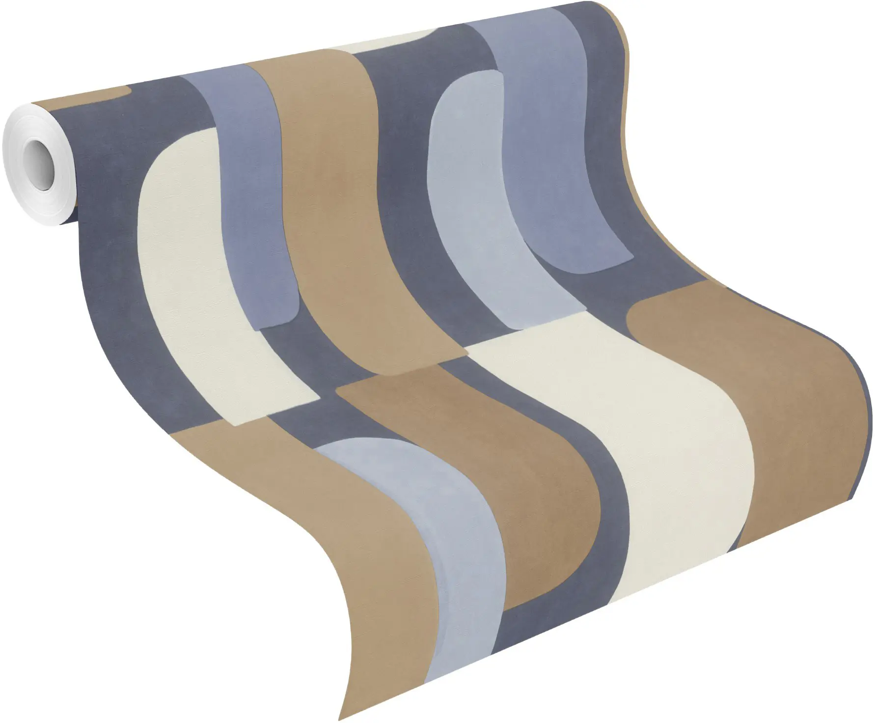 Rasch Vliestapete Paraiso Muster Grafik blau beige 10,05 x 0,53 m