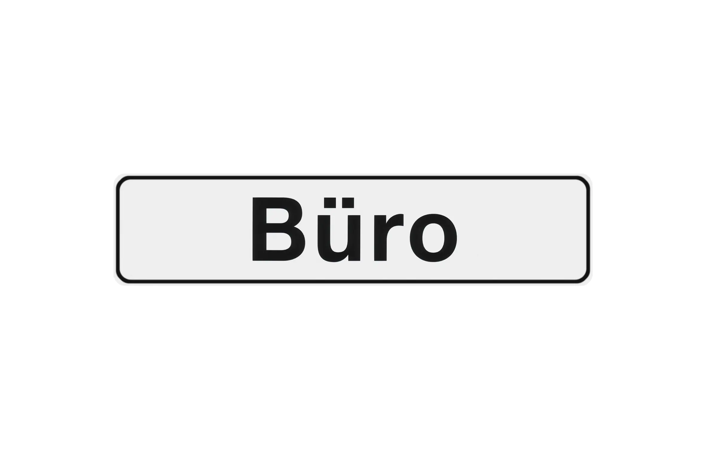 Conmetall Aufkleber Büro PVC 20 x 4,8 cm weiß/schwarz