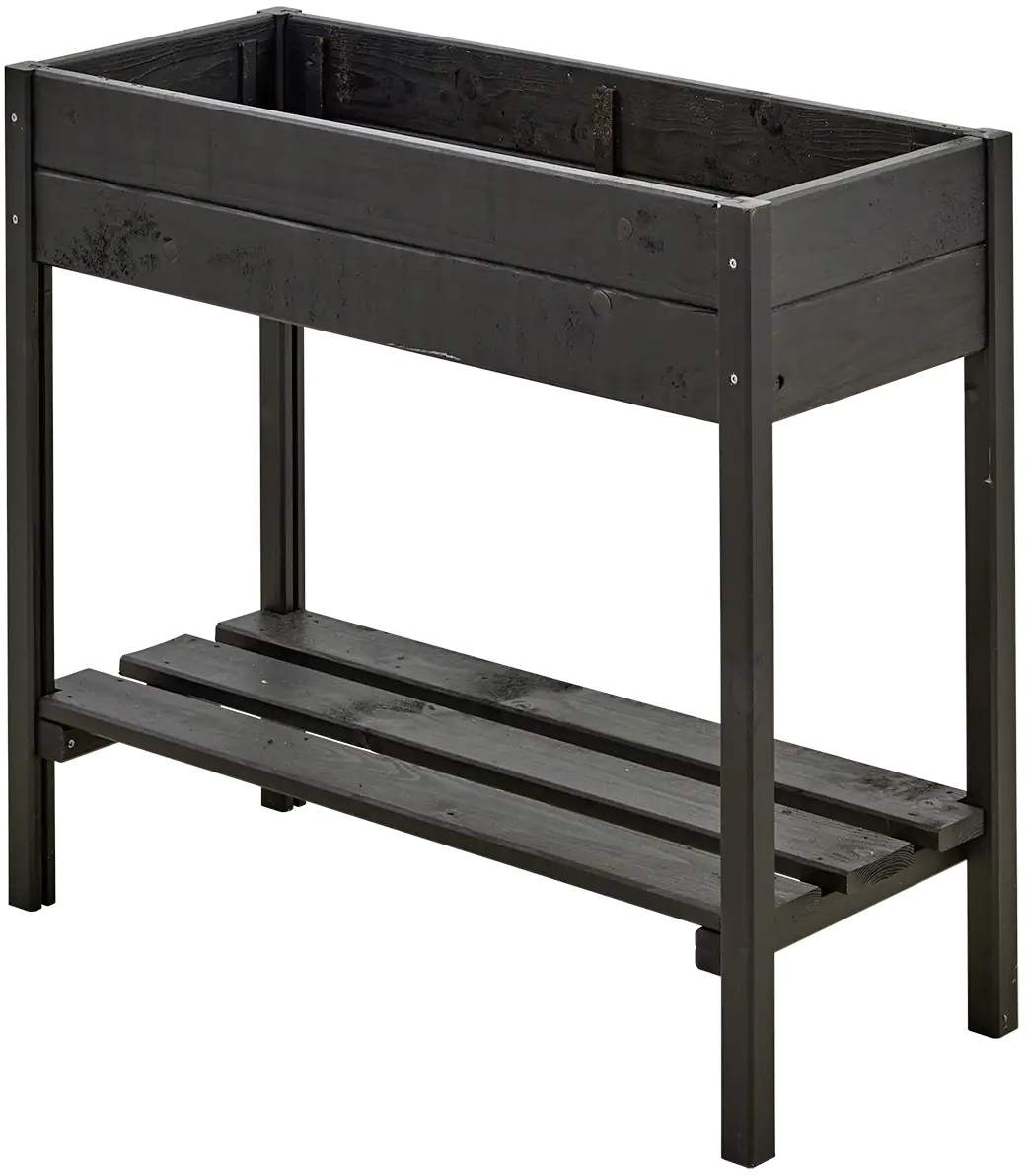 Plus Pflanzkasten auf Beine RAL 9005 Schwarz