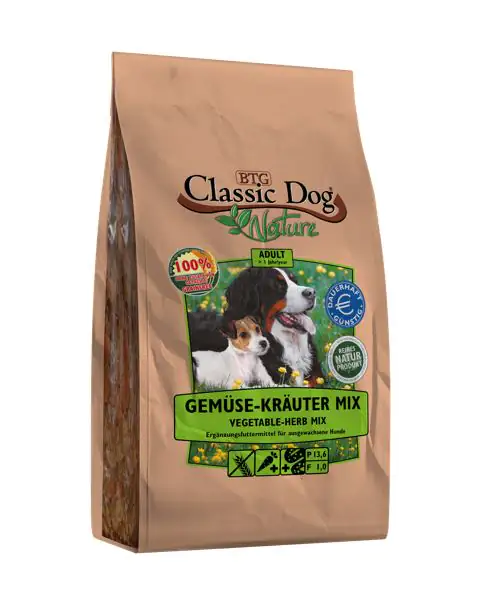 Classic Dog Hundetrockenfutter Nature 1 kg Gemüse & Kräuter 