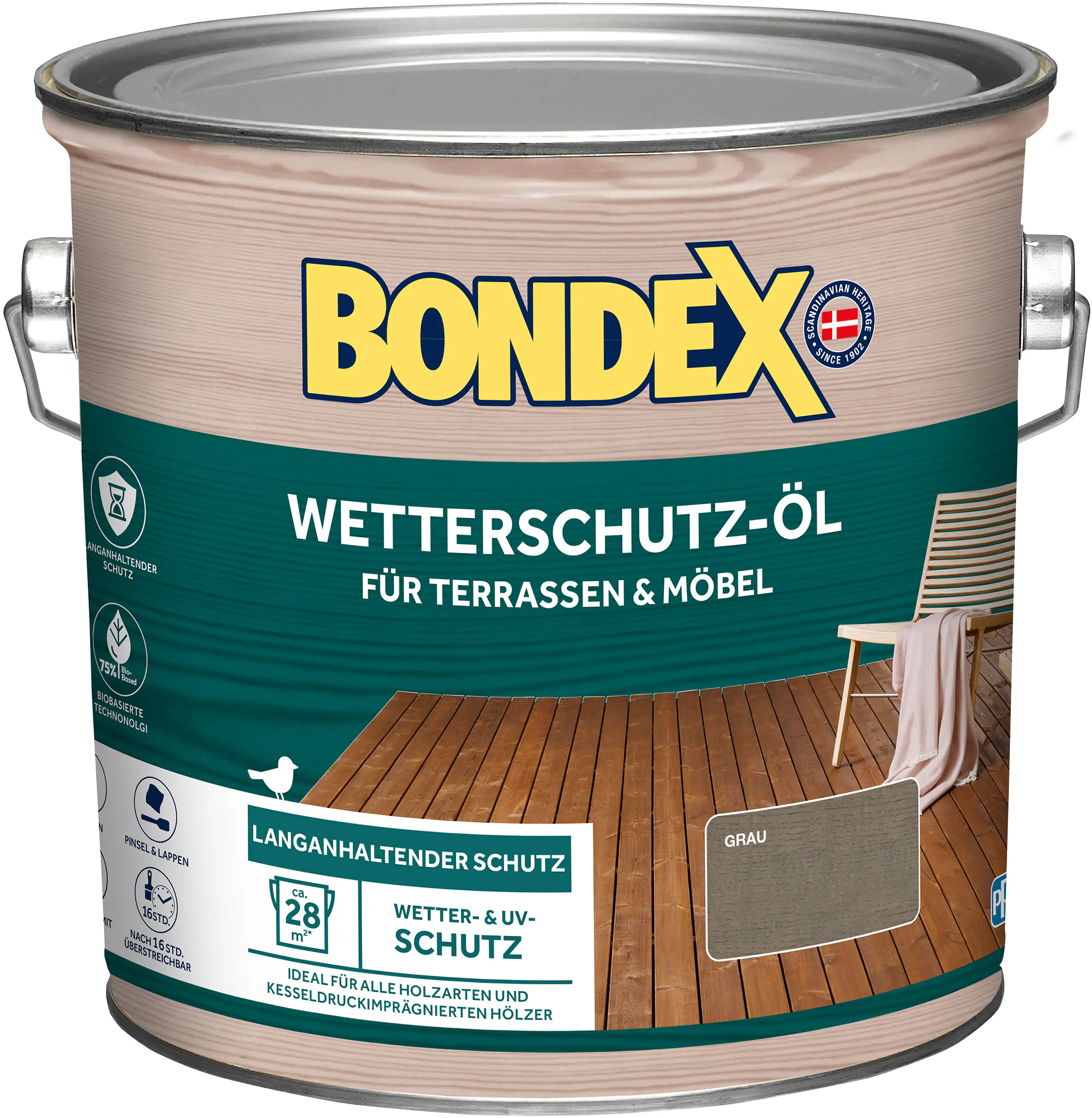 Bondex Wetterschutzöl 2,5 L grau 