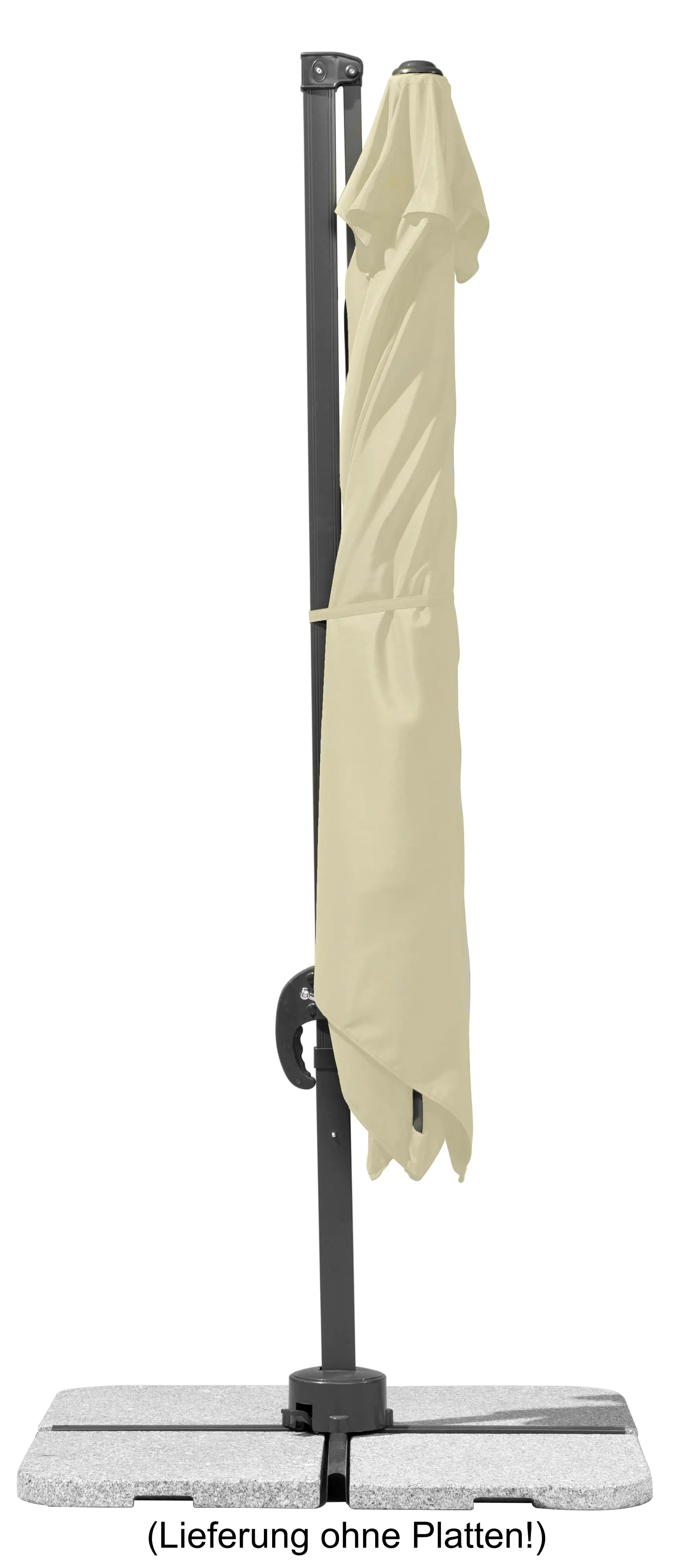 Schneider Ampelschirm Rhodos Junior natur 270 x 270 cm inkl. Sonnenschirmhülle