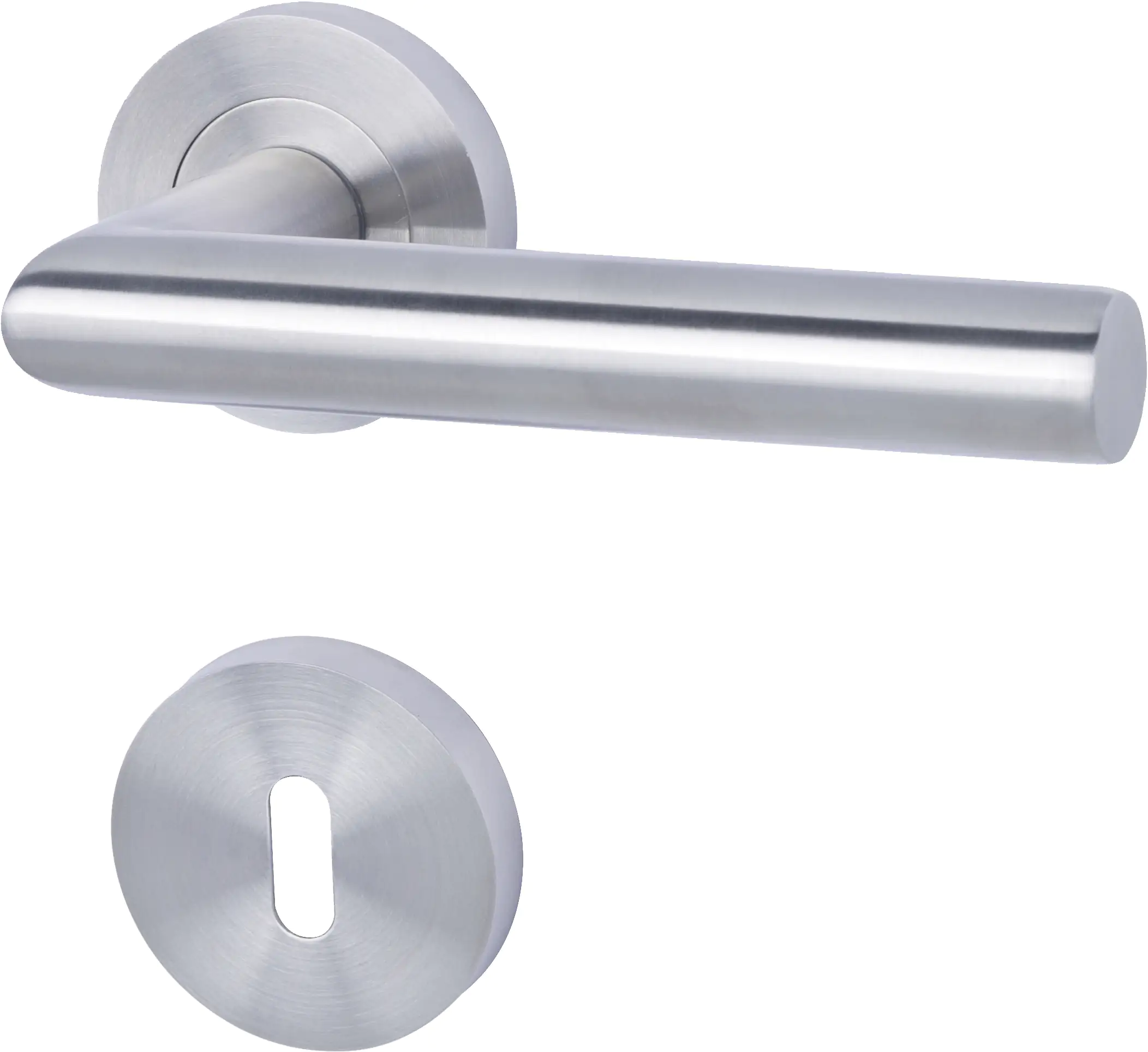 Alpertec BB-Rosettengarnitur Solid 10 Edelstahl silber rund