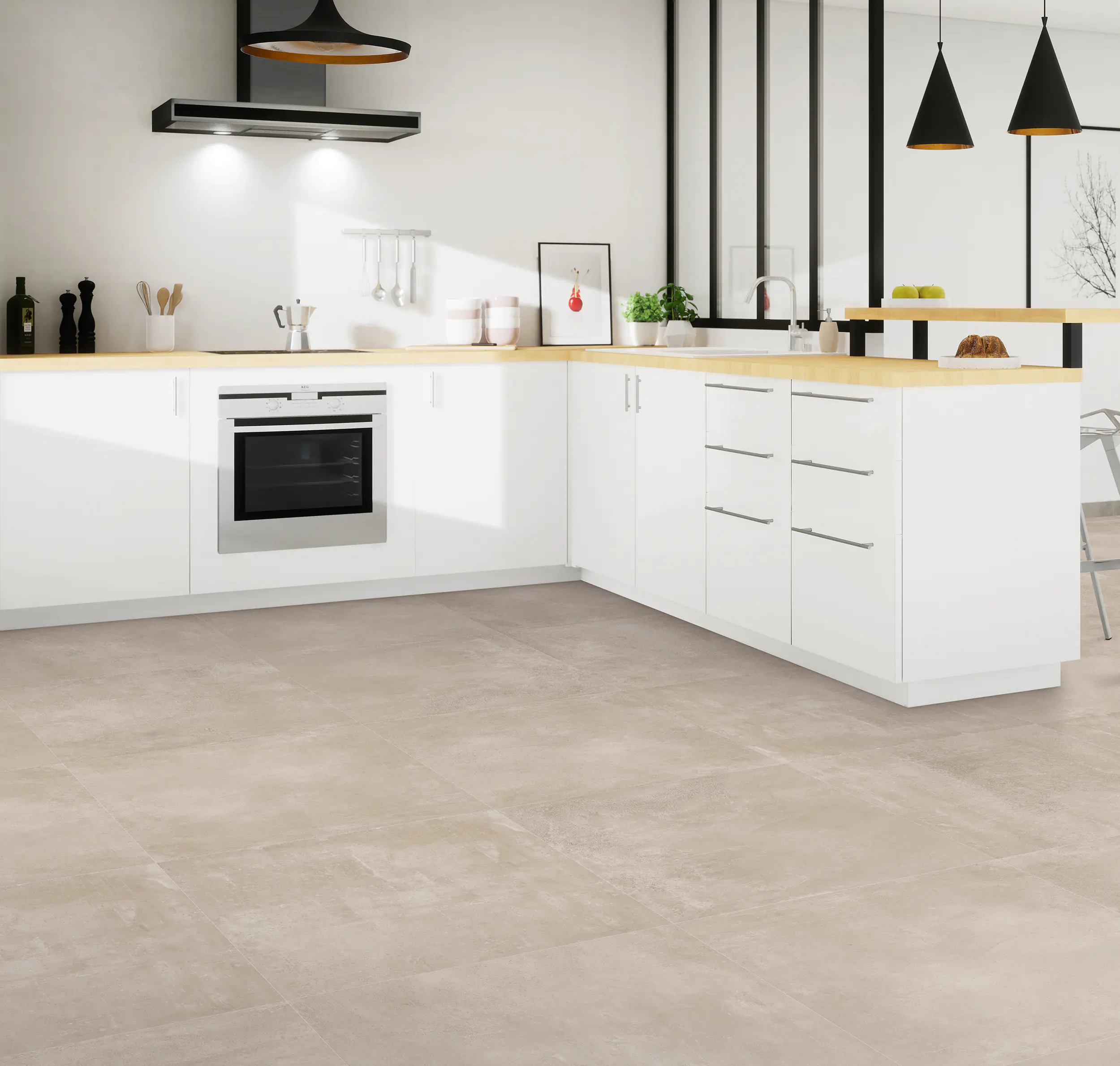 Bodenfliese Feinsteinzeug Pronto 60 x 60 cm beige