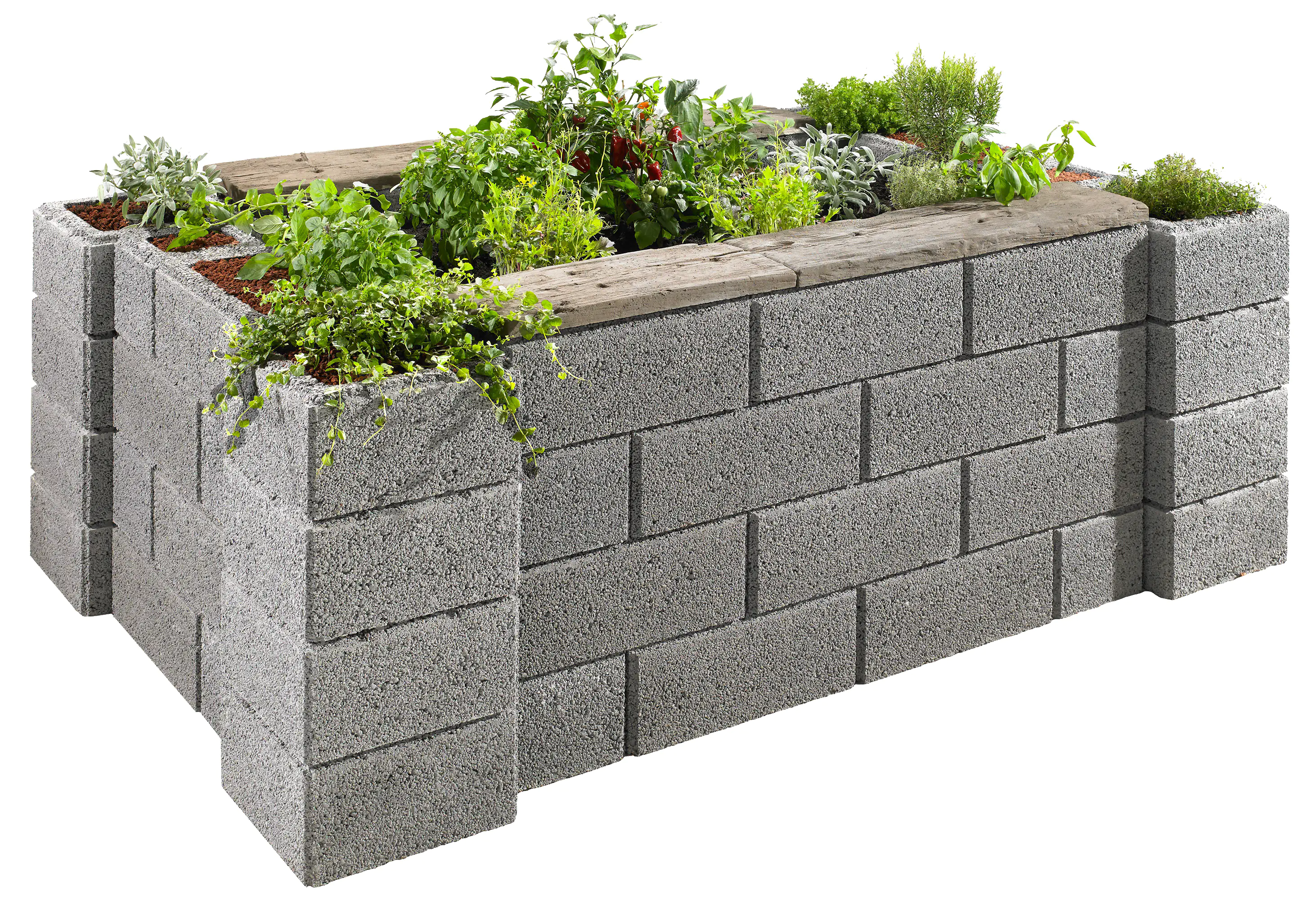 Kann Hochbeet-Set 2 Garten 230 x 150 x 85 cm grau