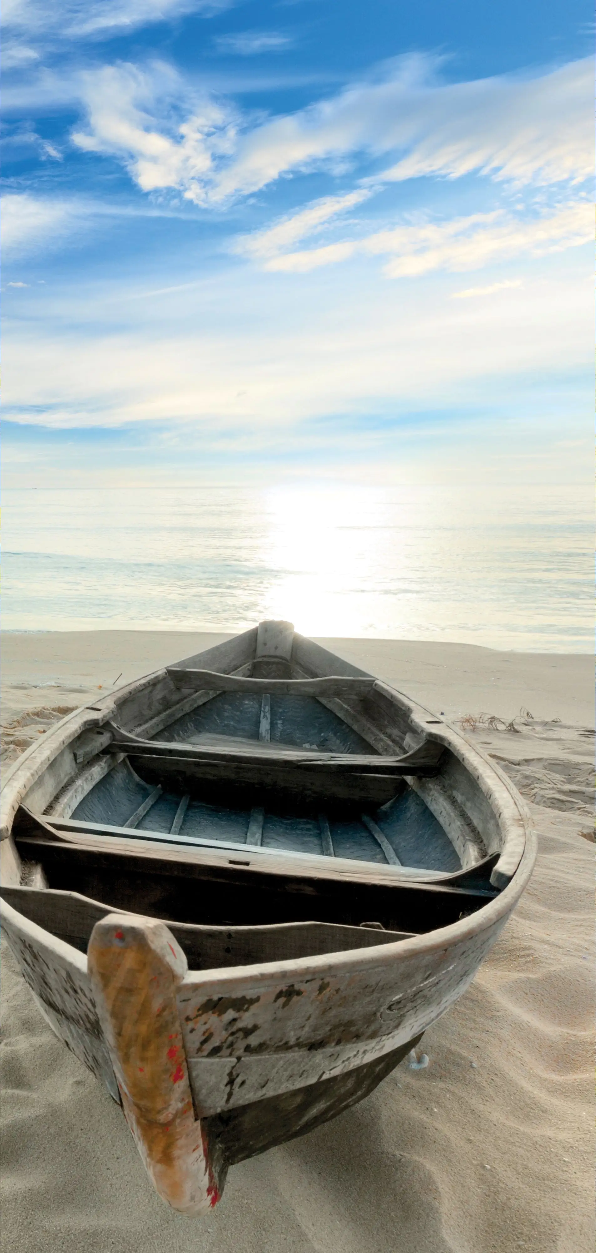 Schulte Duschrückwand Eck Ruderboot am Strand 90 x 210 cm