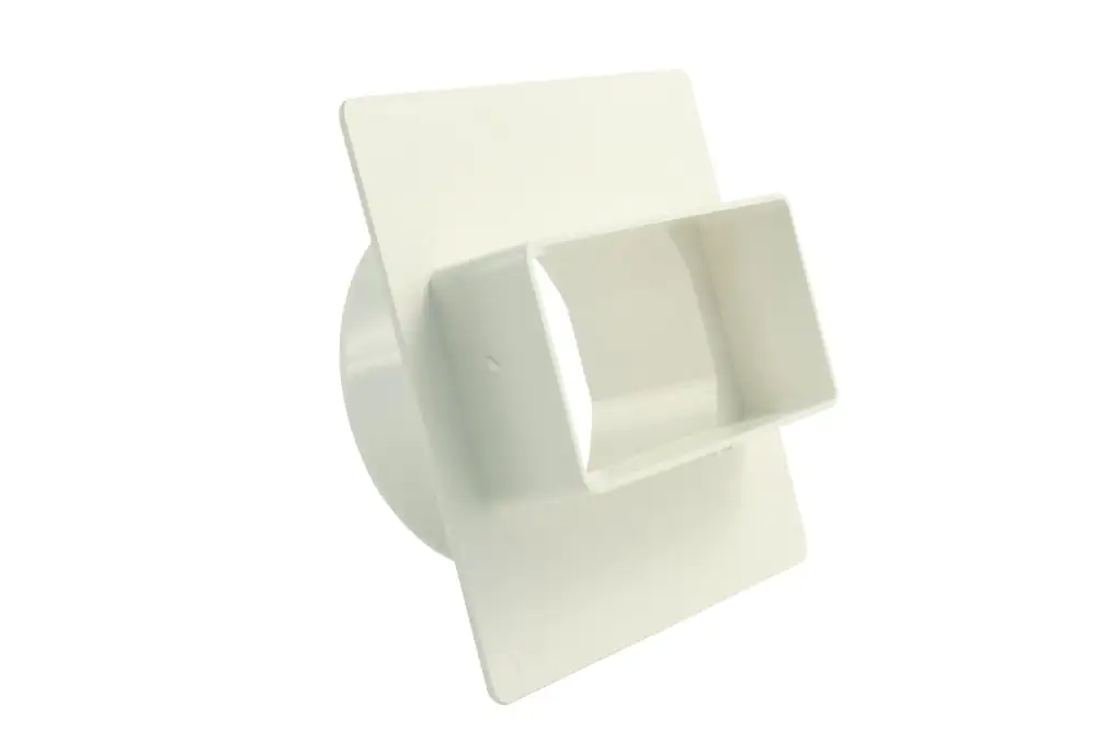 Marley Flachkanal 110 Adapter rund / eckig Rohranschluss, Ø 100 mm weiß