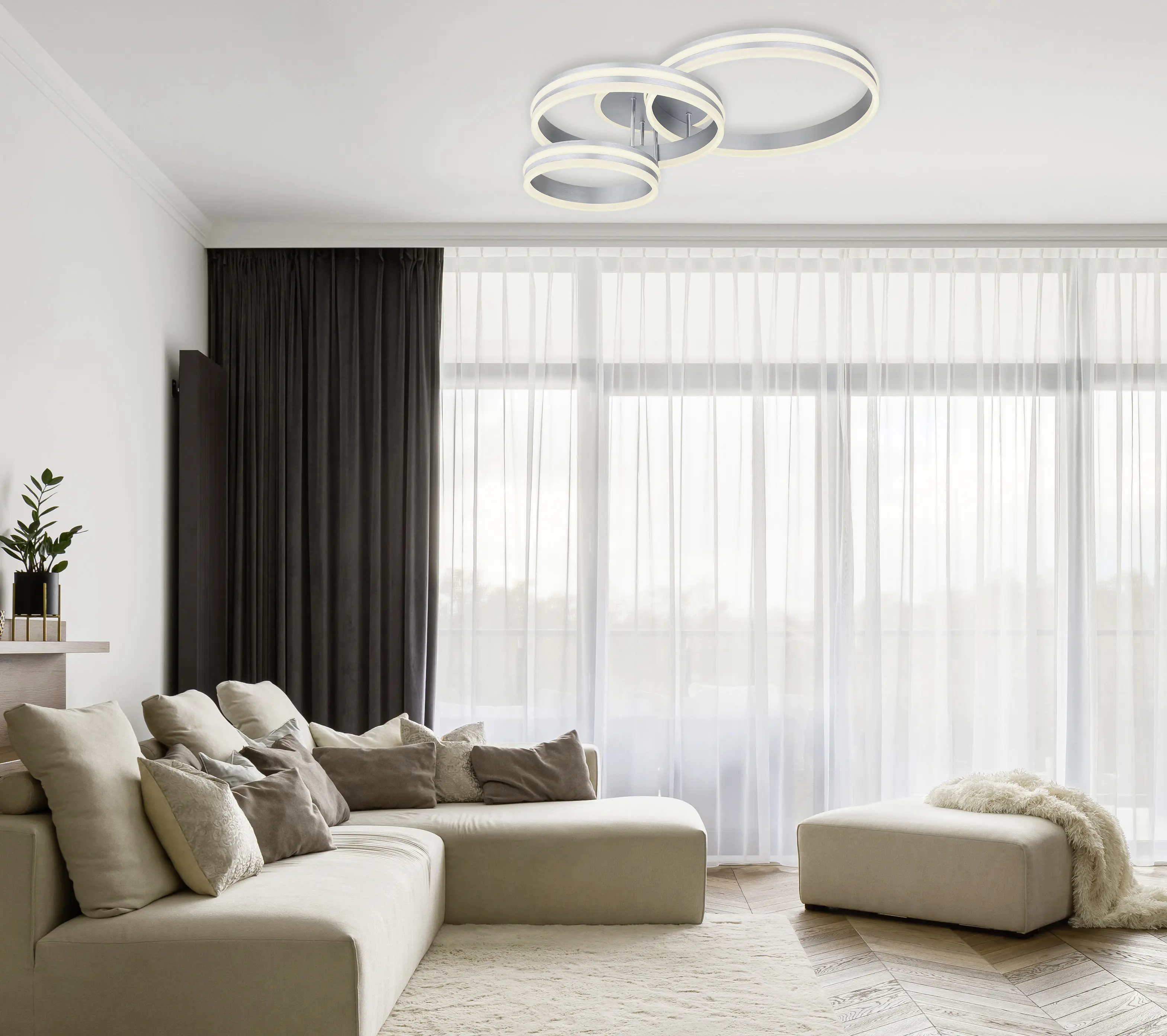 Globo LED Deckenleuchte Rubio 3 Ringe