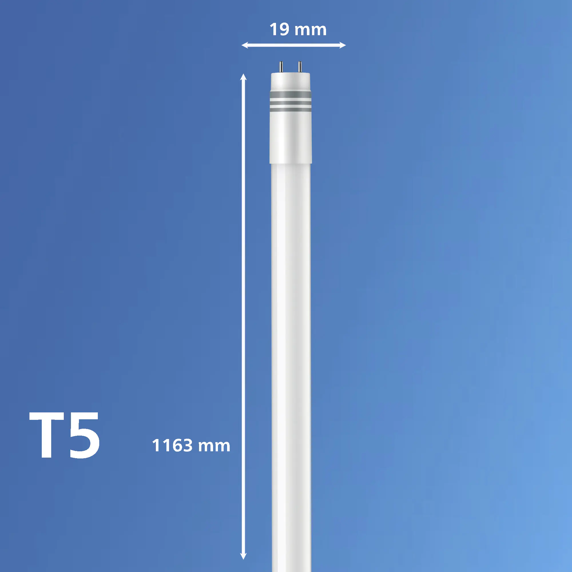 Philips LED-Leuchtmittel Stabform T5 Röhre 17,1W G5 neutralweiß matt