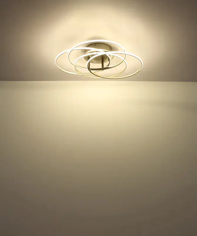Globo Deckenleuchte Kombos Ø 51,5 x 11,4 cm nickel matt warmweiß