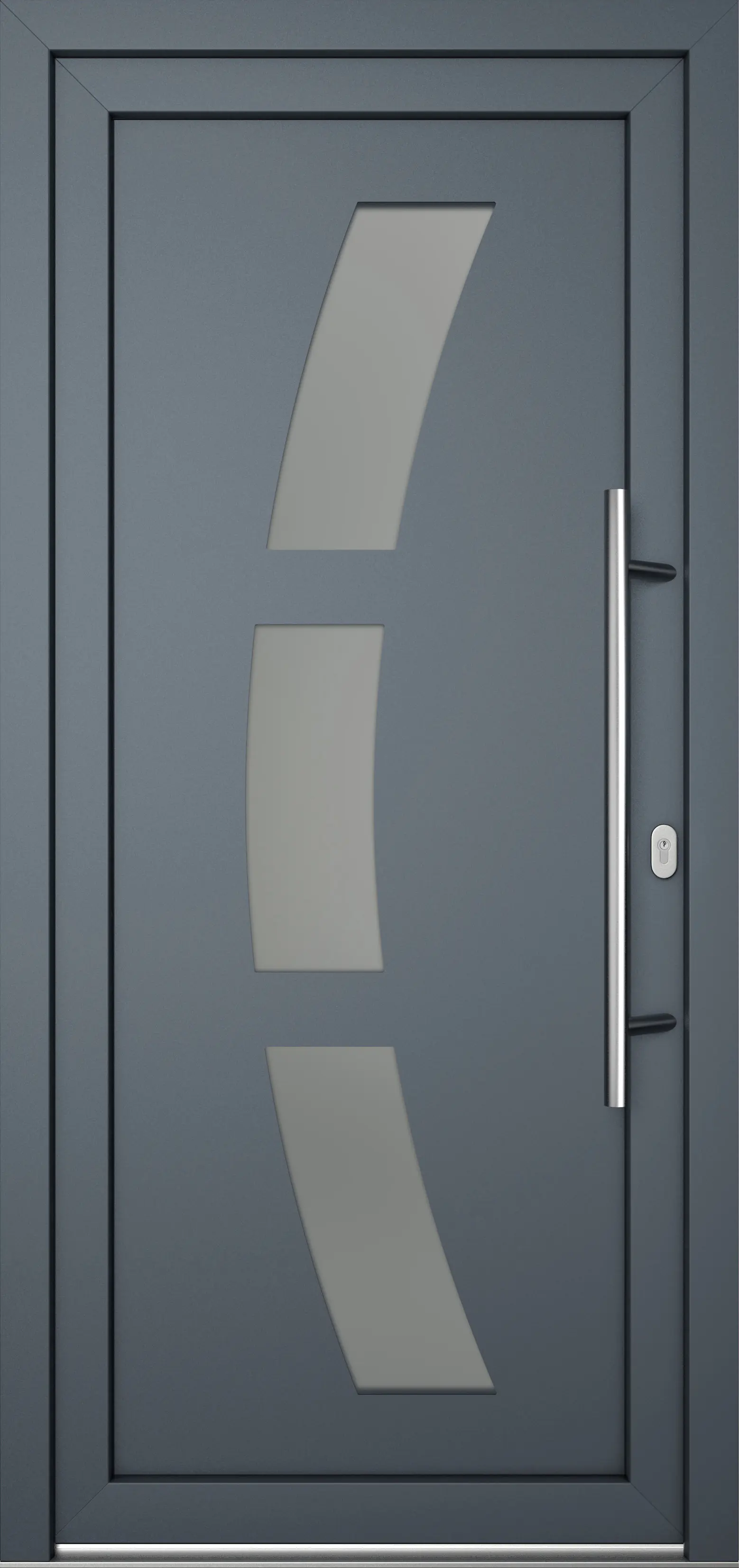 Meeth Haustür Optimal Pro PVC Modell 103 98 x 208 cm DIN Rechts weiß/titan