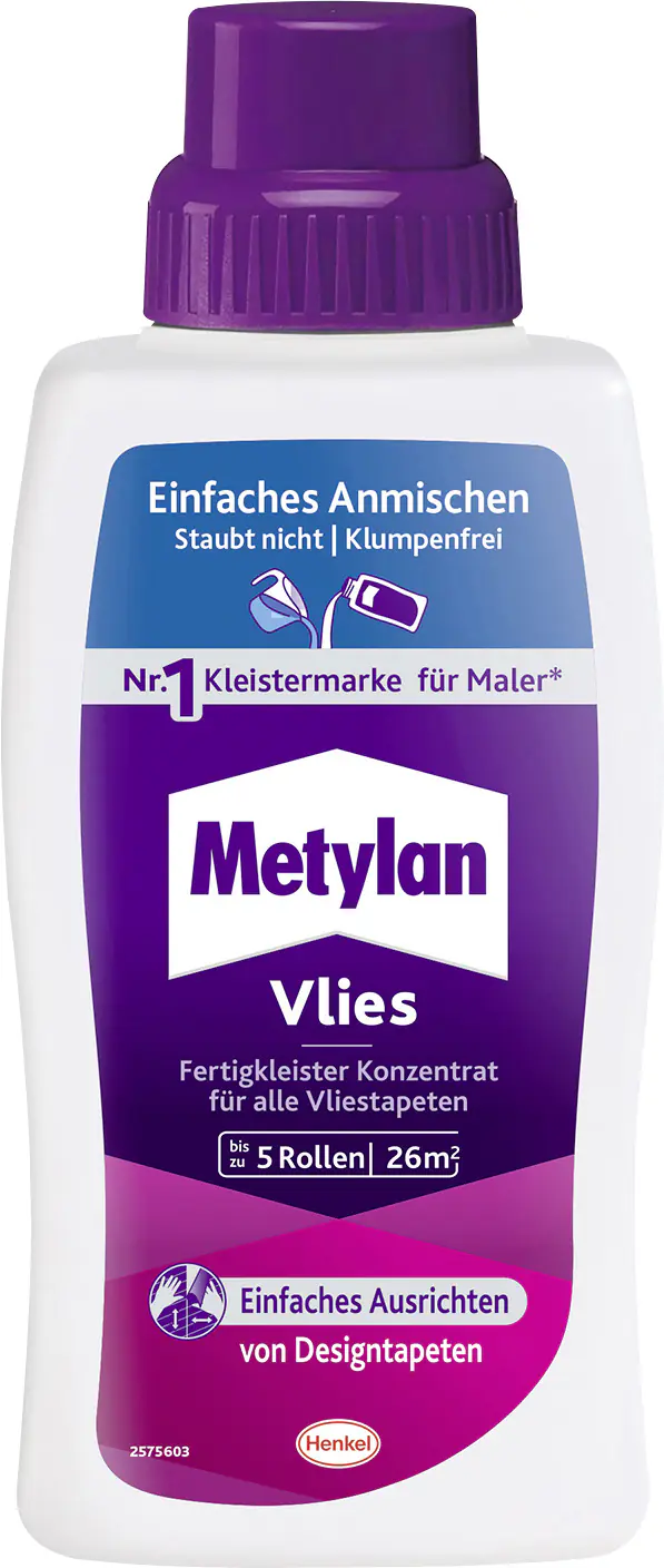 Metylan Vlies Fertigkleister Konzentrat 500 g Flasche, trocknet transparent