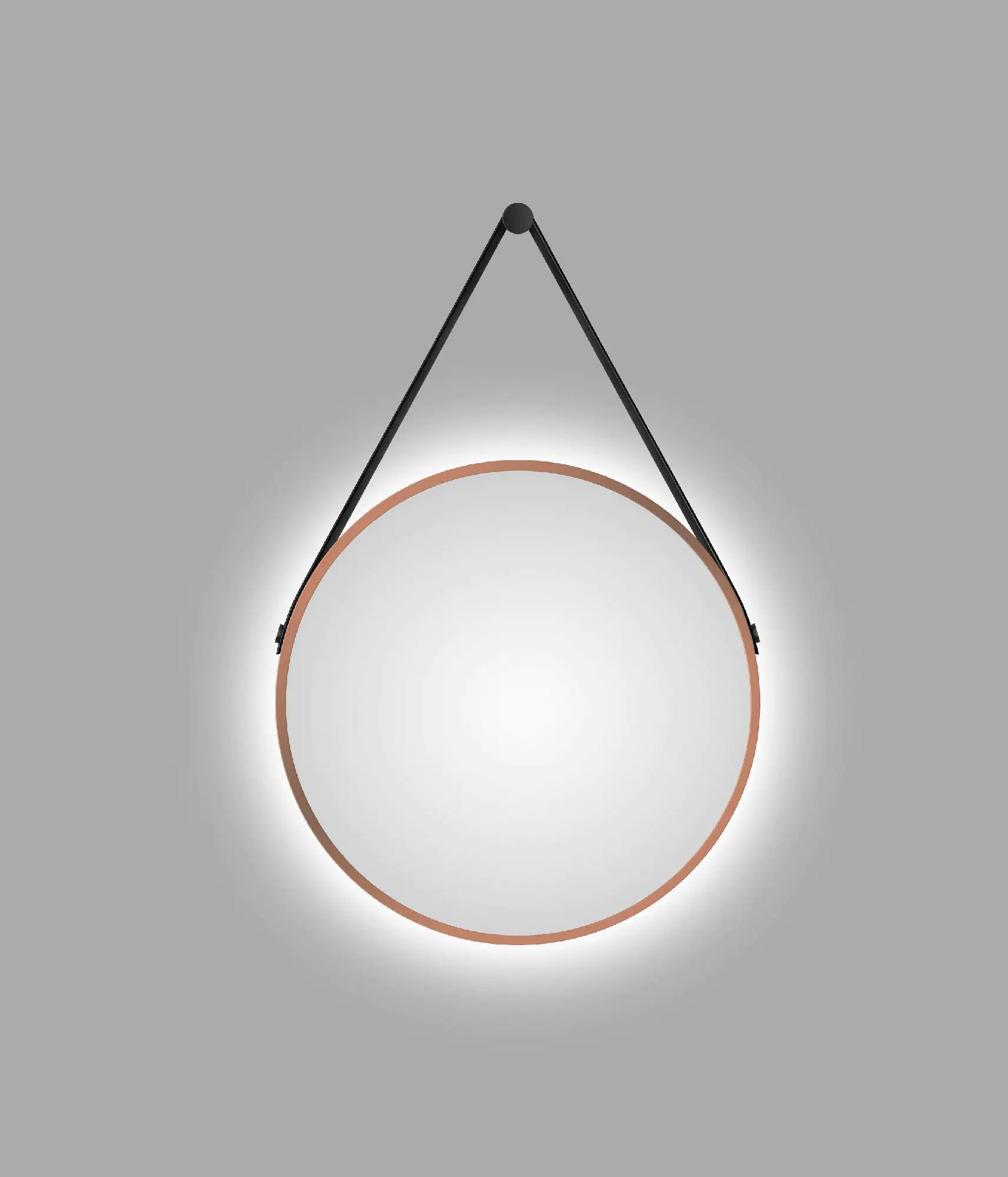 DSK LED Lichtspiegel Silver Barbier Ø50 cm, kupfer