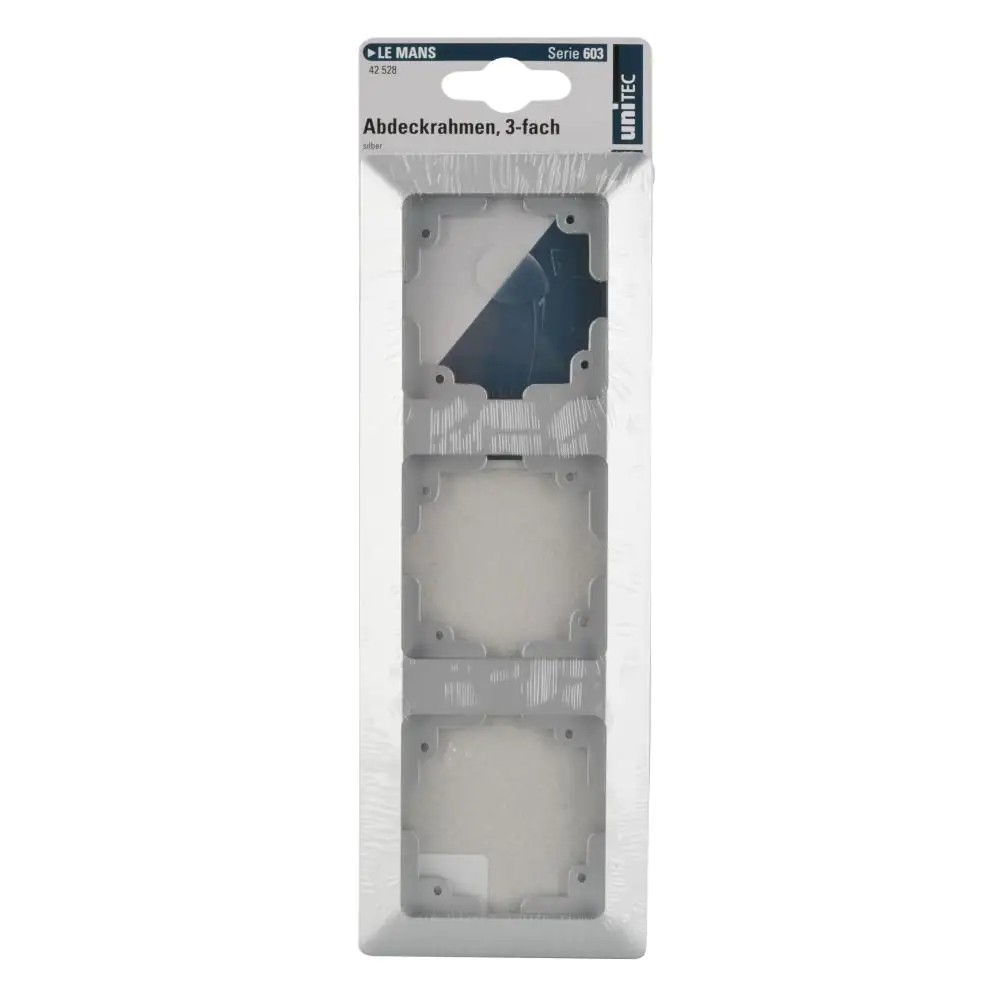 Unitec Abdeckrahmen LeMans 3-fach Serie 603 silber