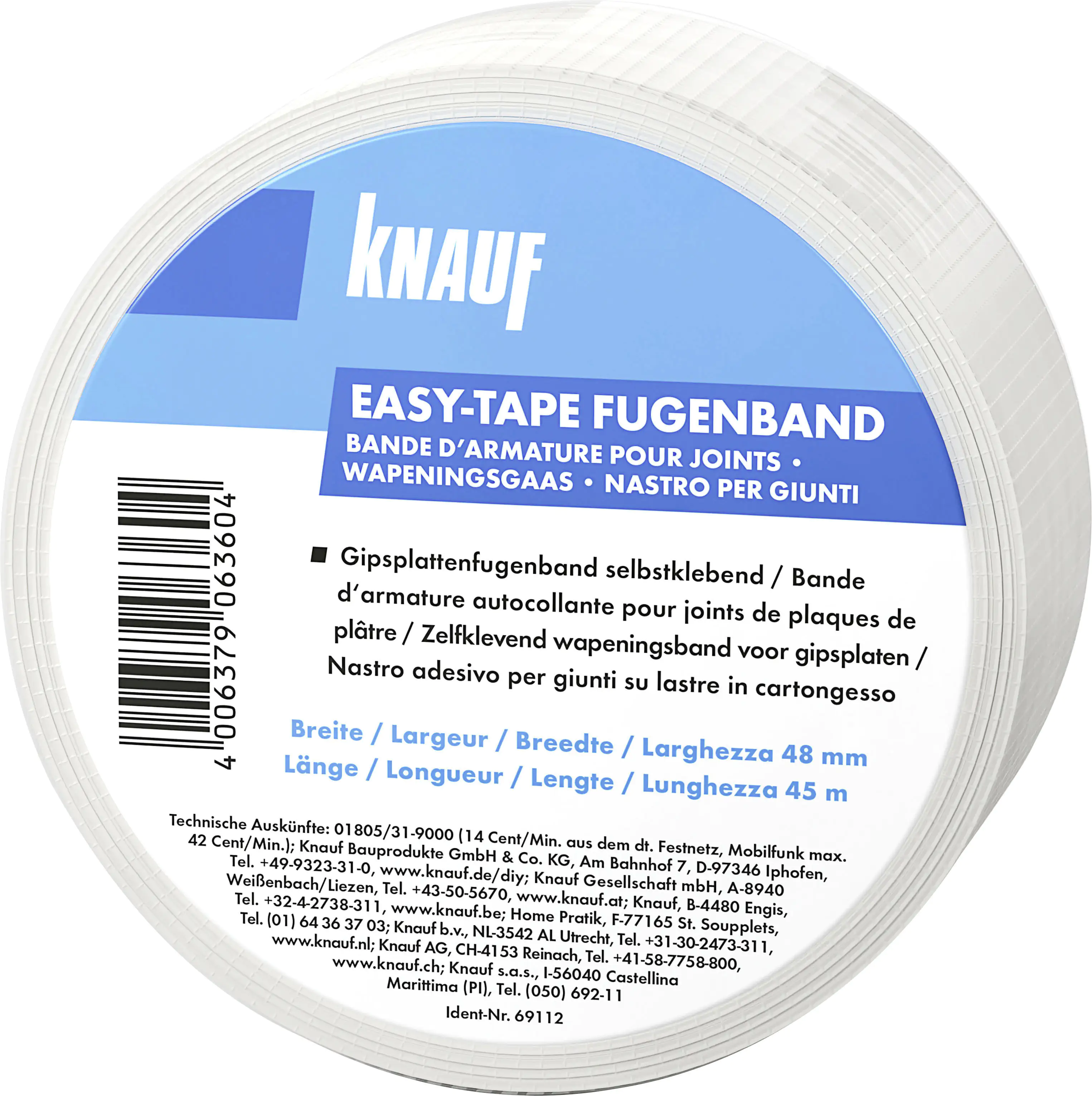 Knauf Gipsfaser-Fugenband easy-tape 45 m x 48 mm