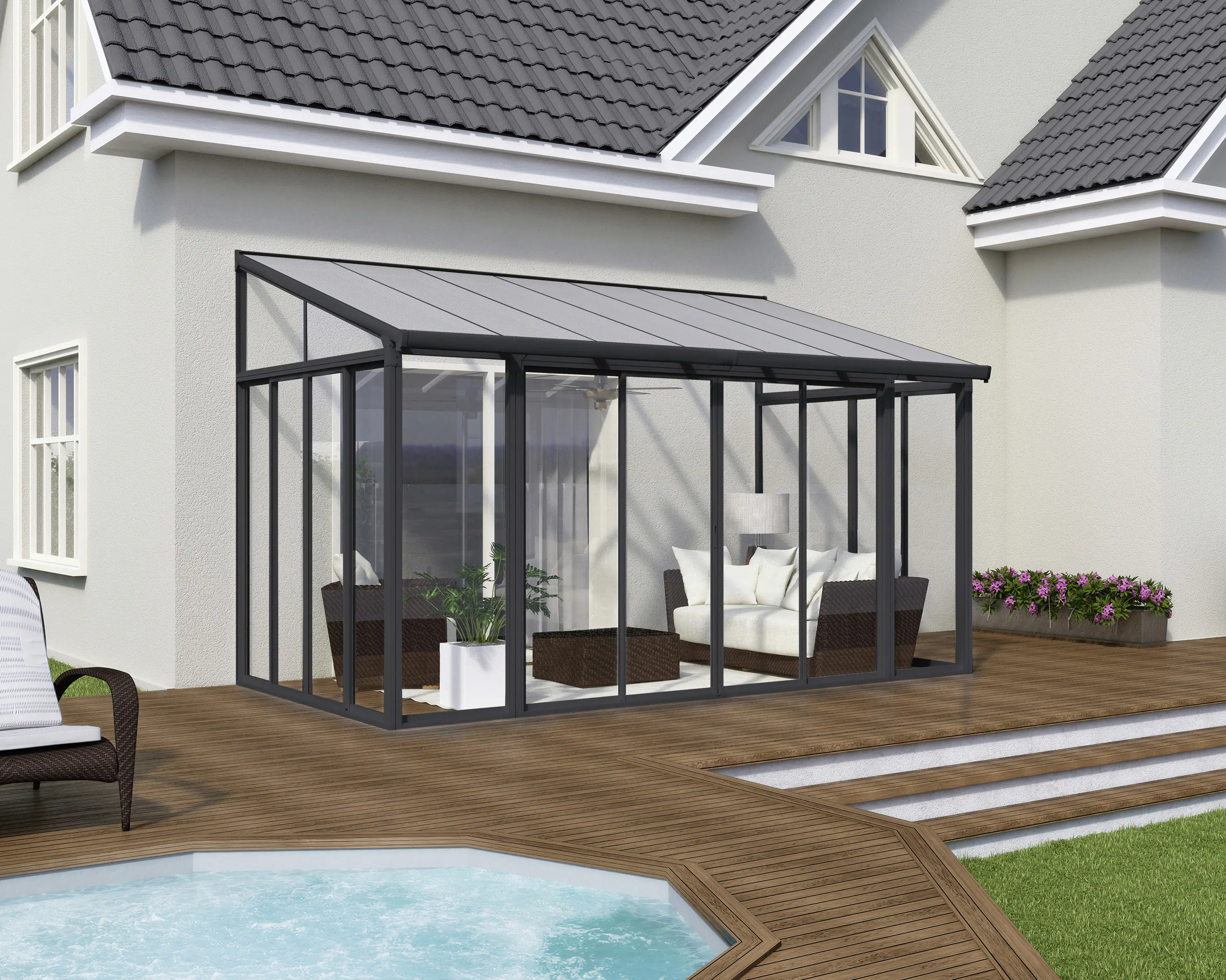 Canopia Wintergarten SanRemo 3x4.35 435 x 294-300 x 285-310 cm (BxTxH)