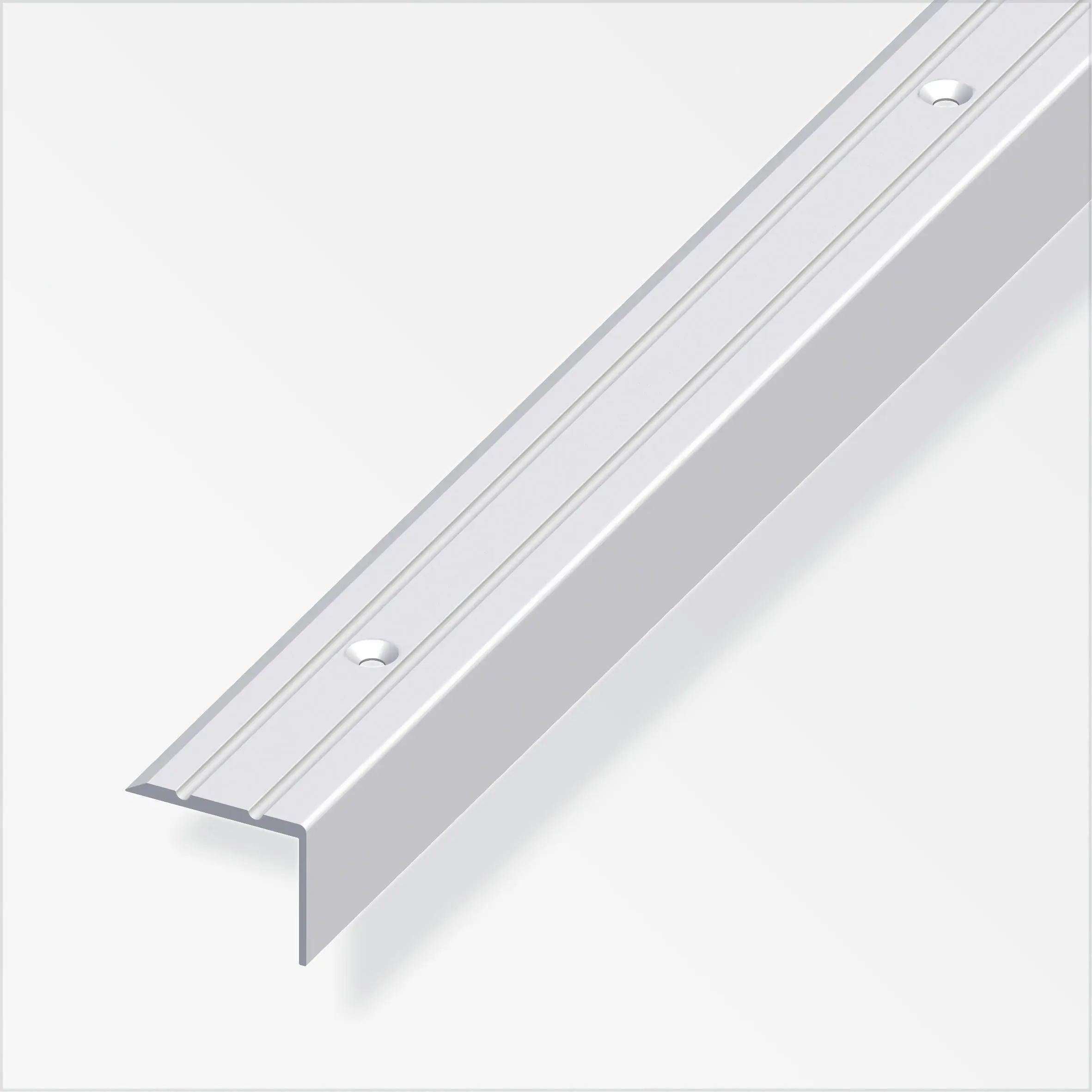 alfer Treppenprofil 2 m, 25 x 20 mm Aluminium eloxiert silber