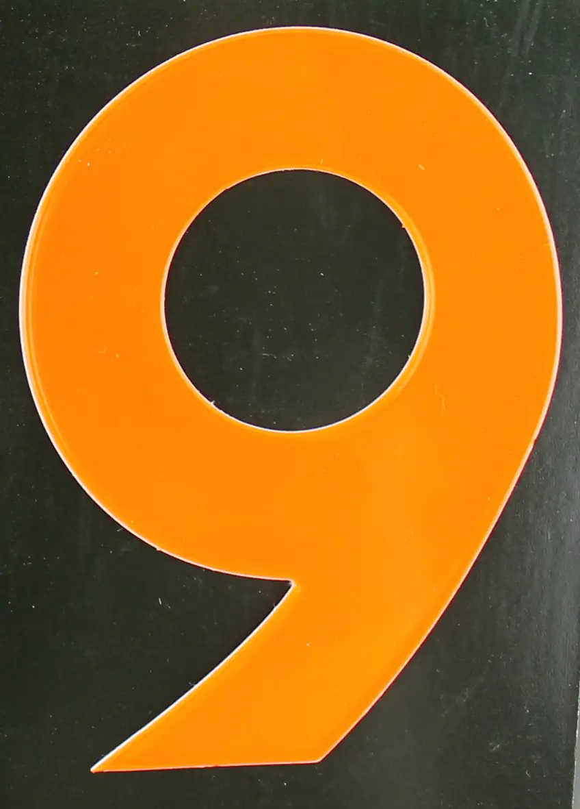 Conacord Reflektierende Klebezahl "9" orange 80 mm