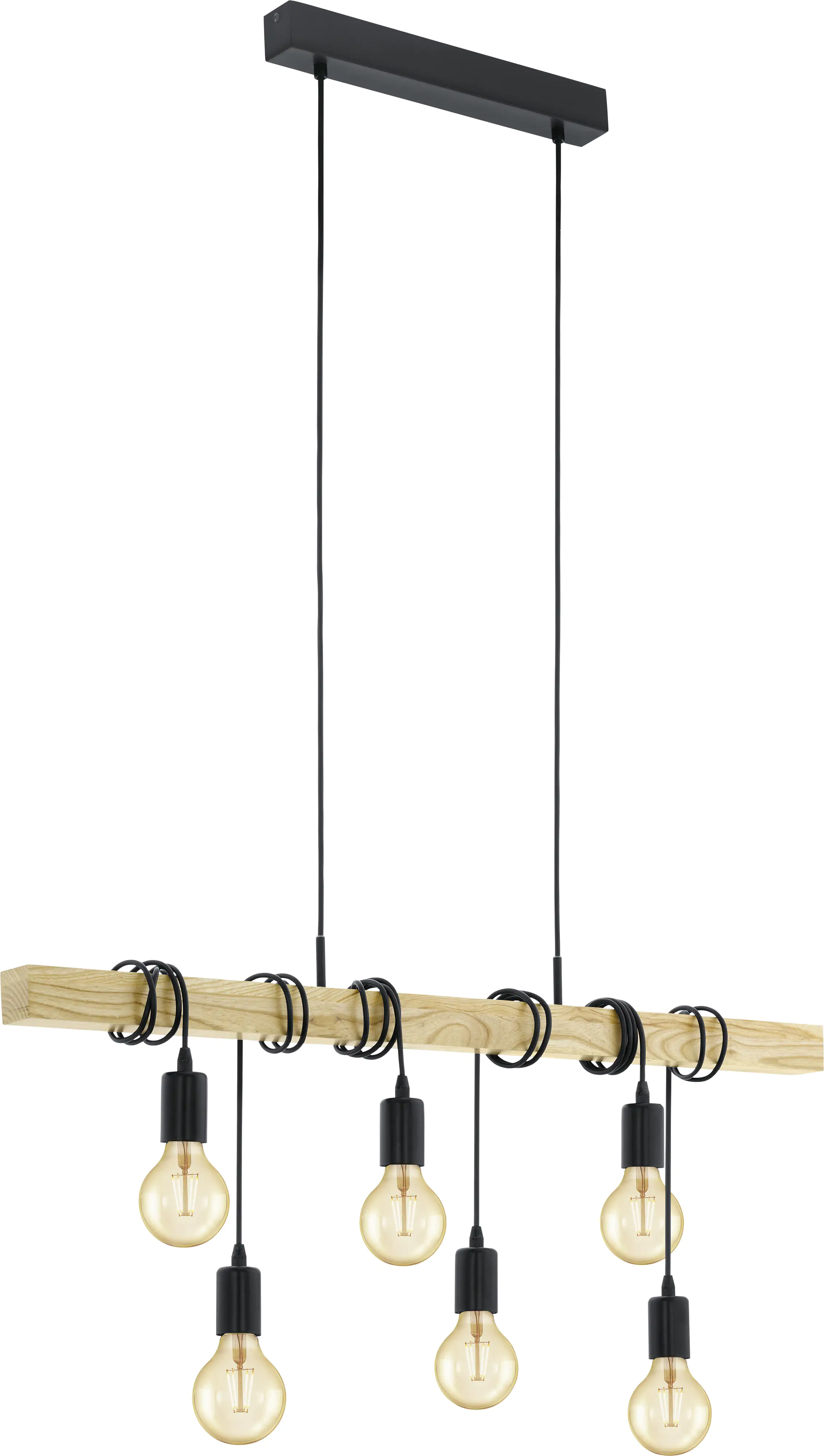 Eglo Pendelleuchte Townshend braun 100 x 10 cm E27, max. 60 W
