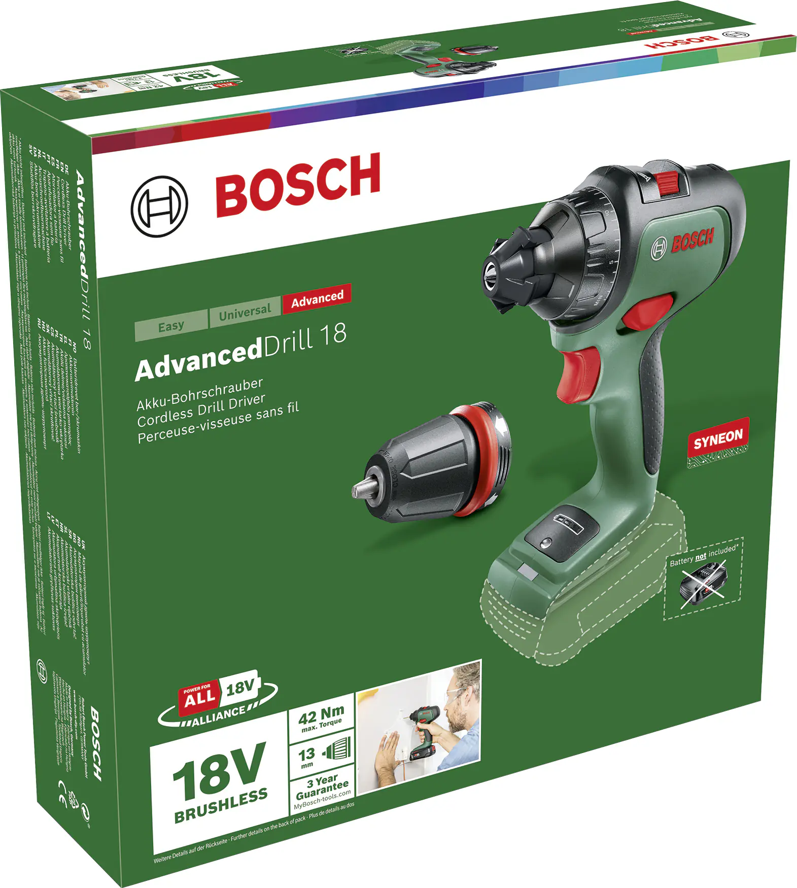 Bosch Akku-Bohrschrauber AdvancedDrill 18 V 2,5 Ah Solo