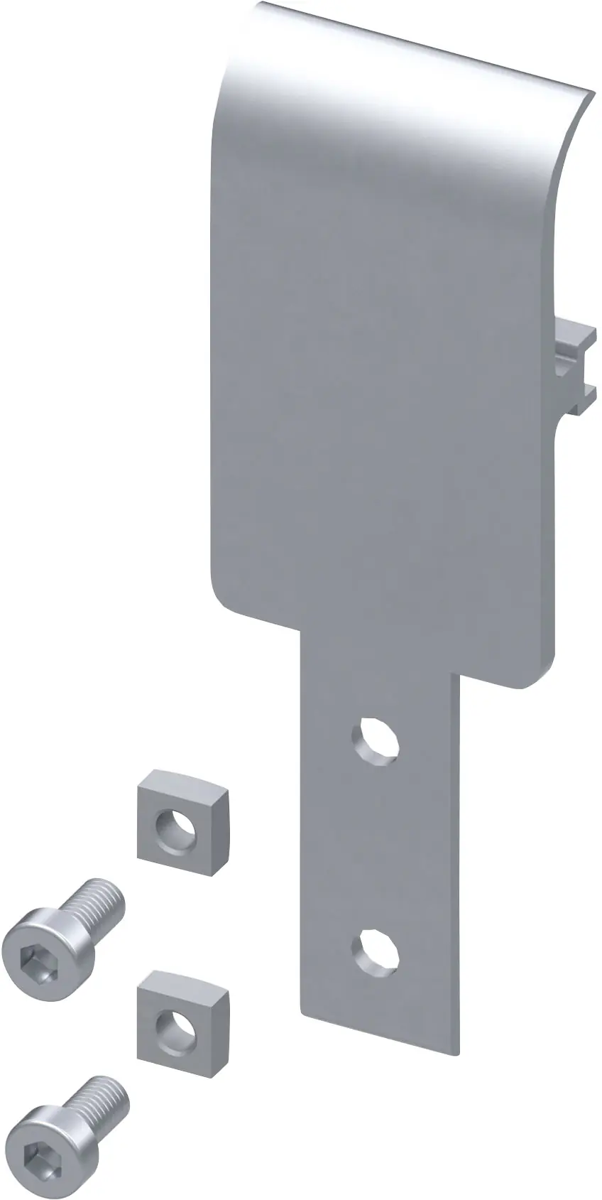 coaxis®-Abhängungsplatte 35.5 mm 35.5 x 105 mm Aluminium roh blank