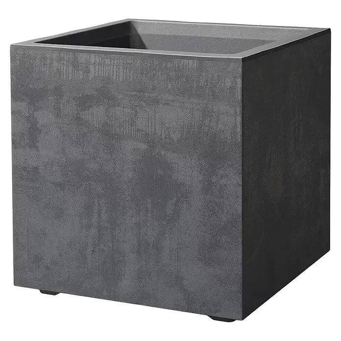 Deroma Pflanztopf Millenium Kunststoff anthrazit 39 x 39 cm