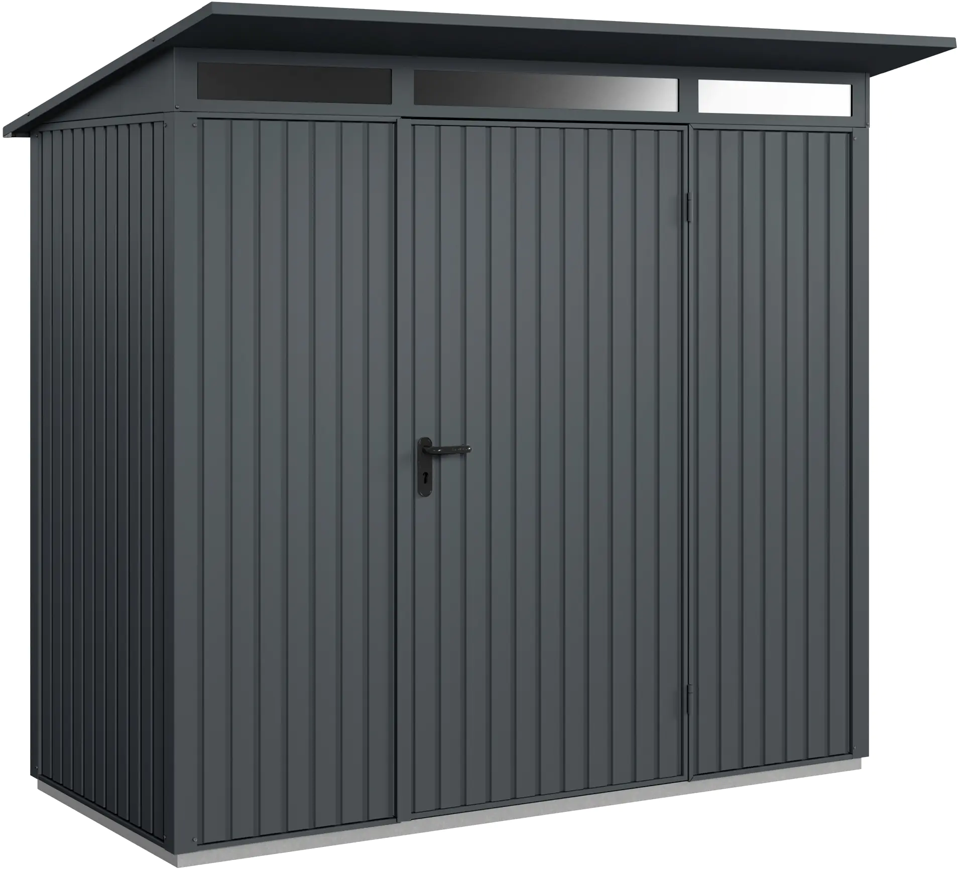 EcoStar Gerätehaus Trend-P Typ 1 anthrazitgrau 247,9 x 153 x 228,6 cm