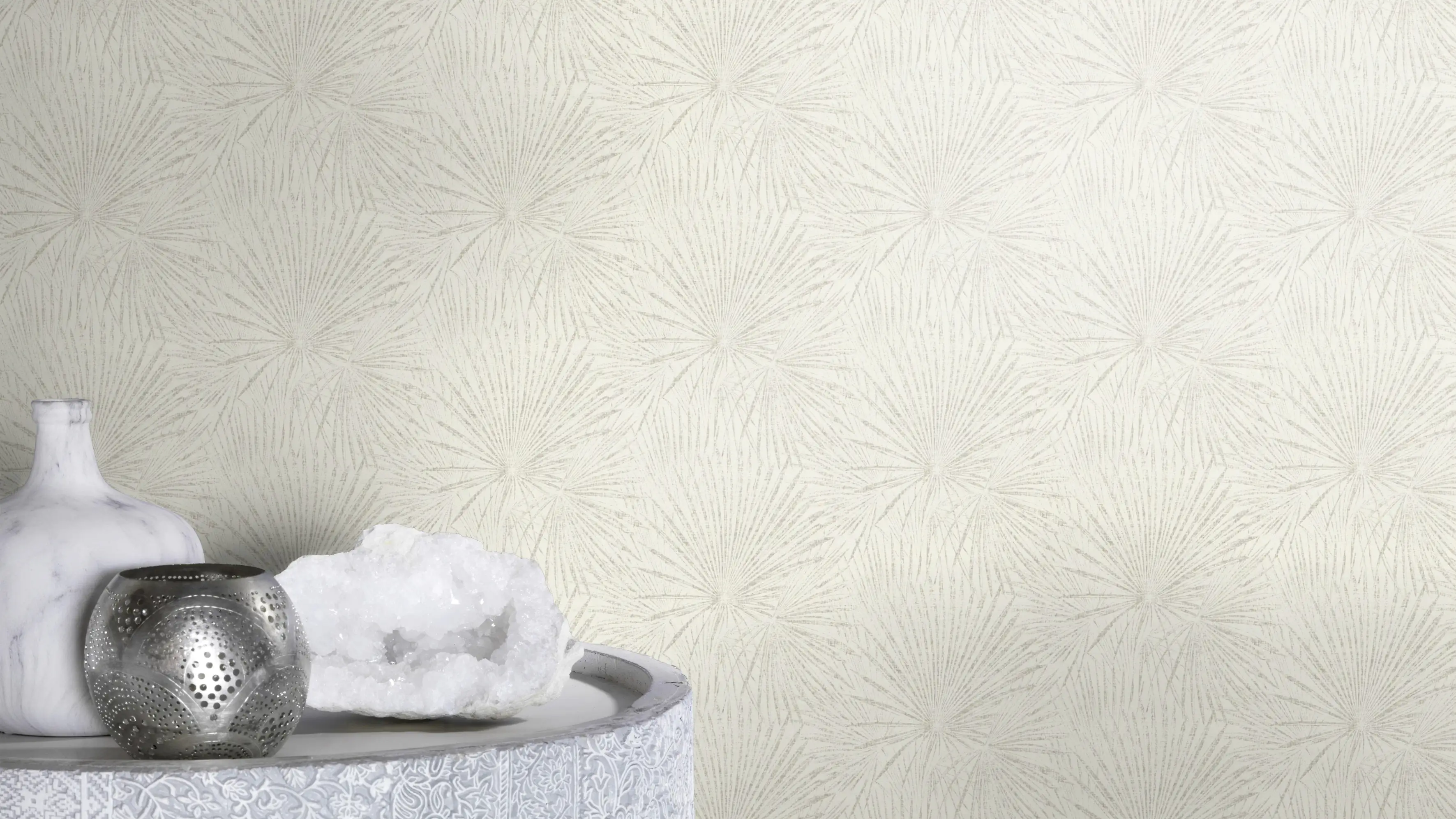 Rasch Vliestapete 555721 Weiß-Offwhite Muster & Motive 10,05 m x 0,53 m