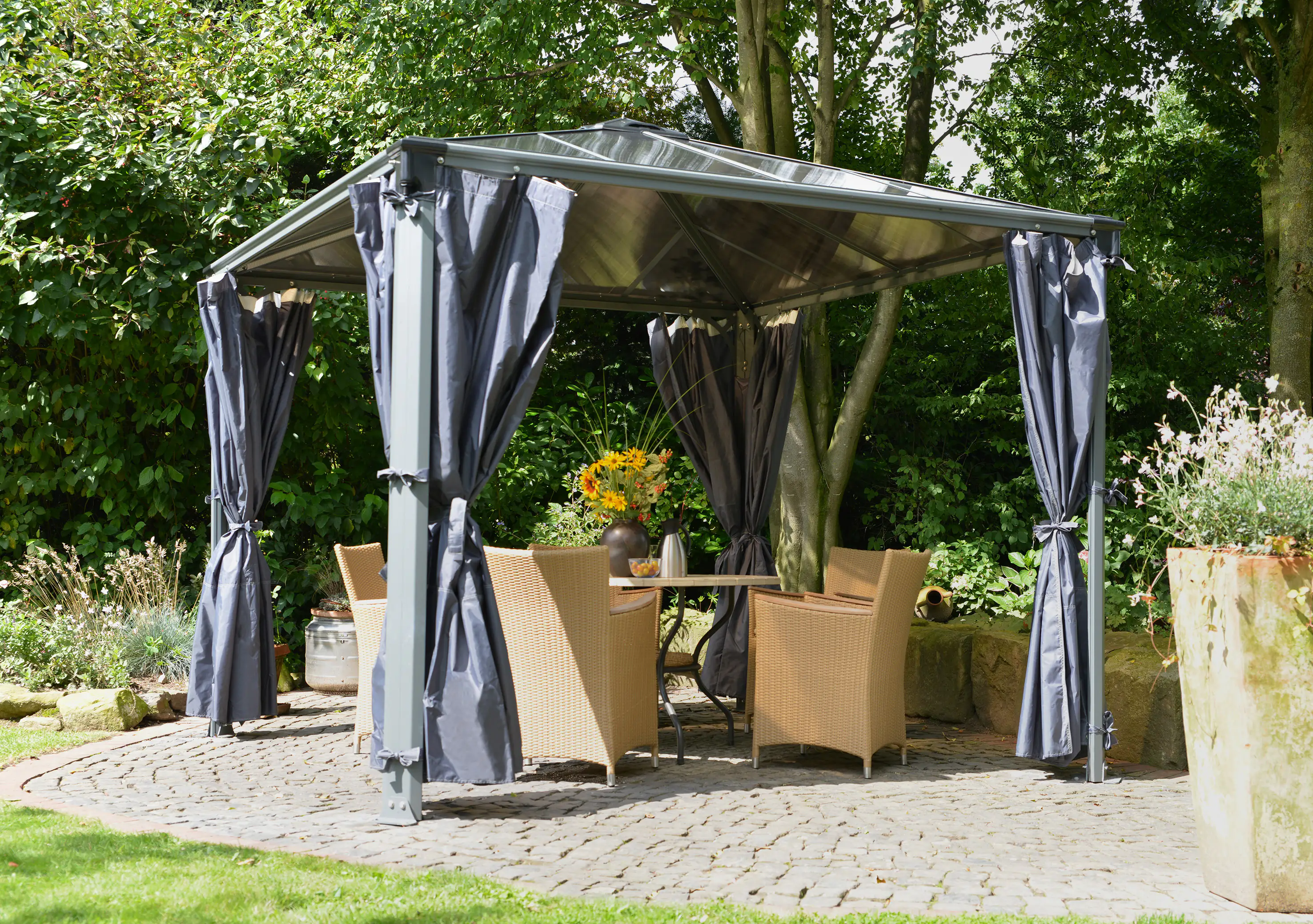 Canopia Pavillon Palermo 295 x 295 cm anthrazit-grau