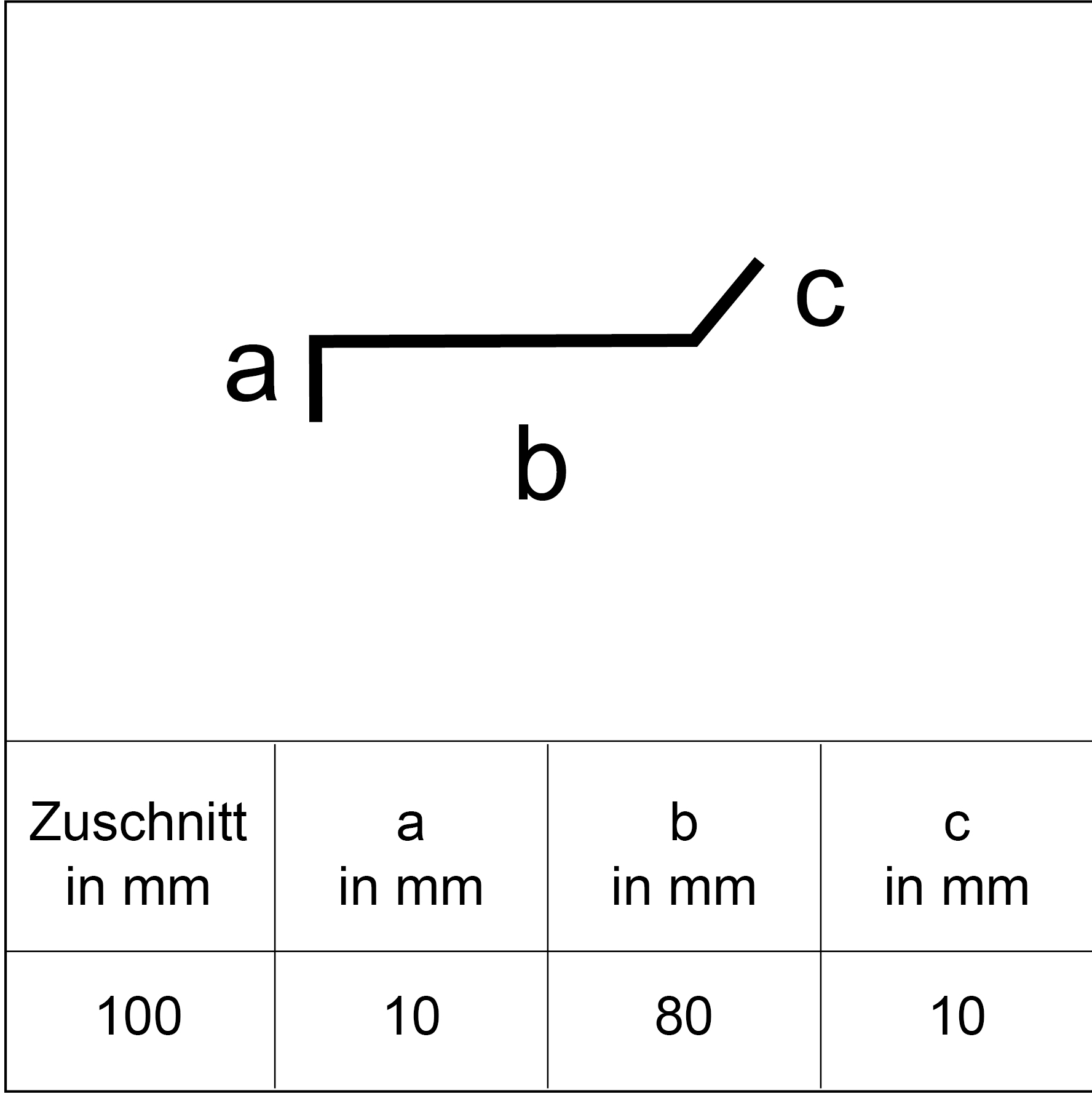 Sarei Flachprofil HG9 2000 x 80 x 10 mm