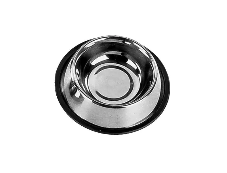 Nobby Hundenapf Edelstahl rutschfest Ø 19 cm - 450 ml silber