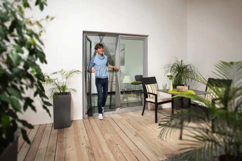 TrendLine Fliegenschutz Türvorhang 100 x 210 cm anthrazit kürzbar