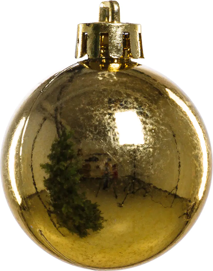 TrendLine Weihnachtskugeln bruchfest, langlebig Ø 4 cm gold 12 Stück