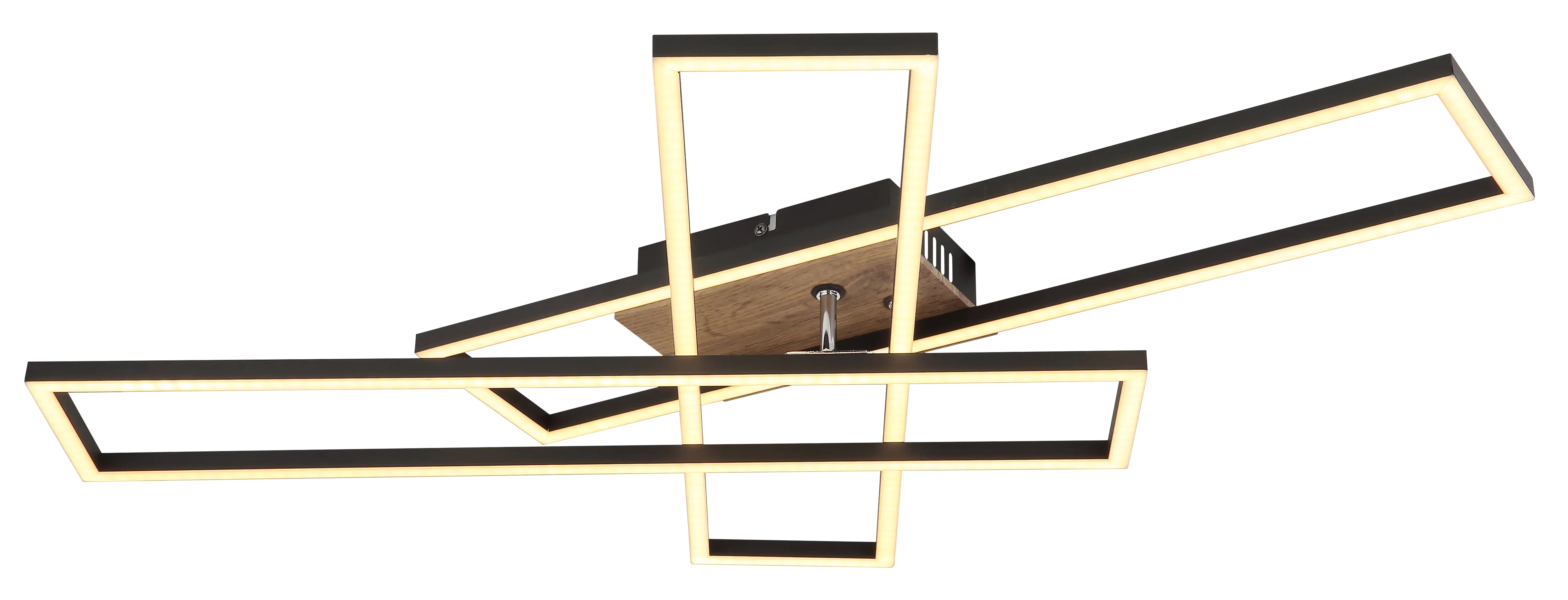 Globo LED Deckenleuchte Dakari schwarz 80 x 60 cm