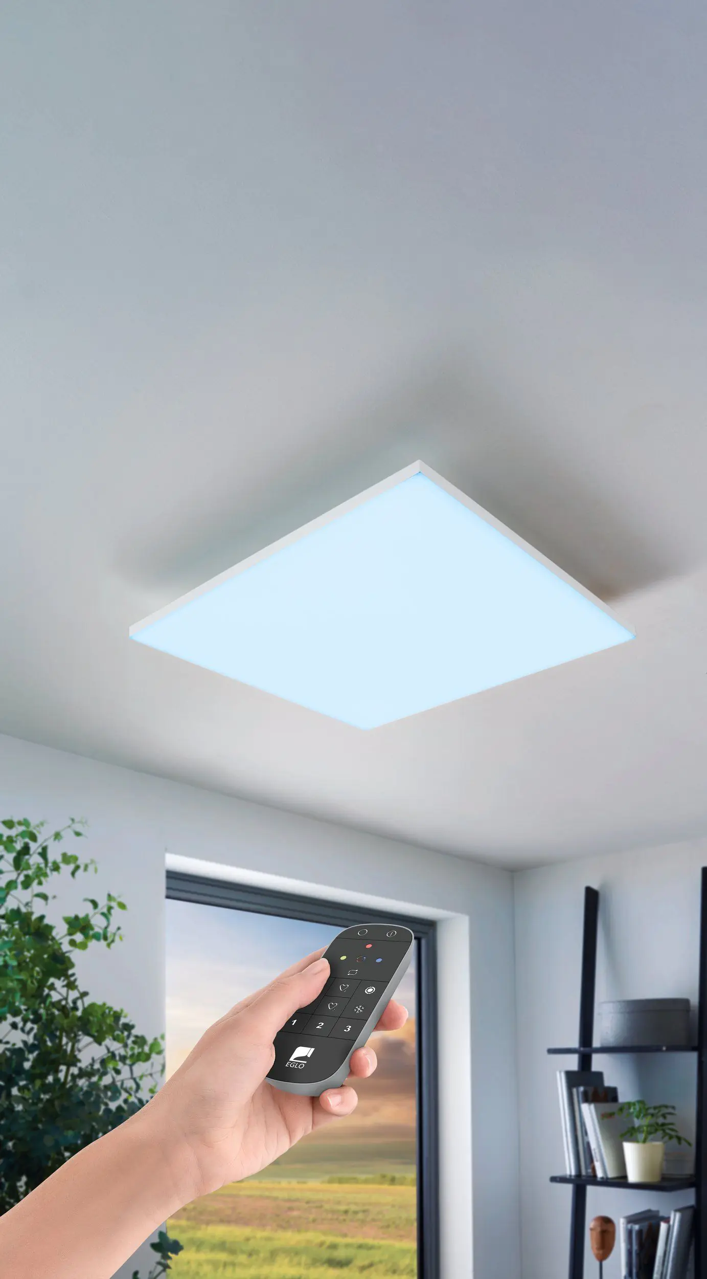 Eglo Connect LED Deckenleuchte Turcona-Z weiß 60 x 60 cm dimmbar, ww-kw