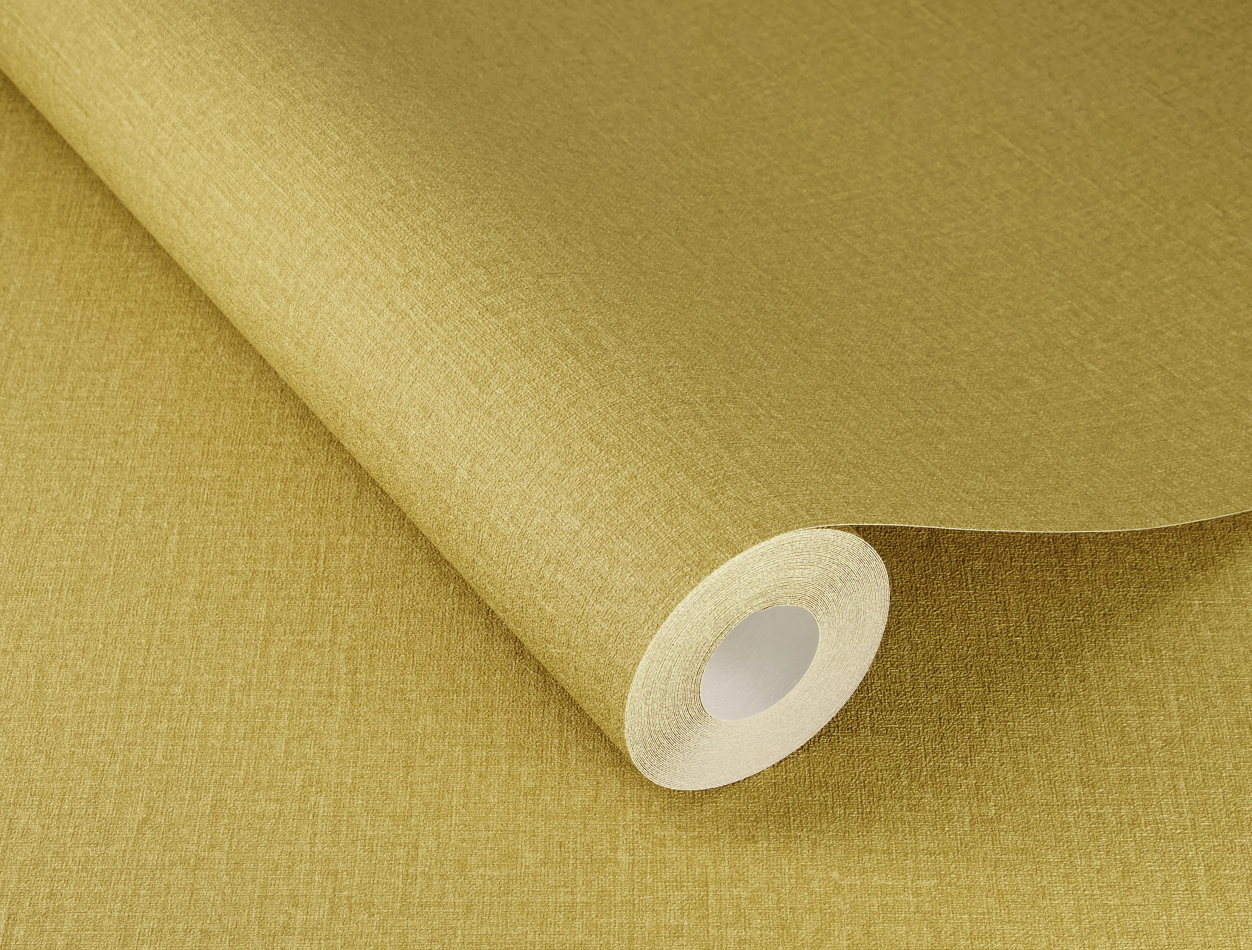 Rasch Vliestapete 555929 Gelb-Ocker Uni 10,05 m x 0,53 m