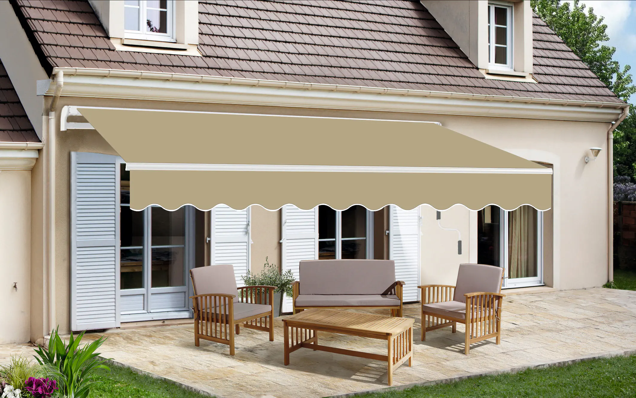 Trendline Gelenkarm-Markise 3 x 2,5 m beige